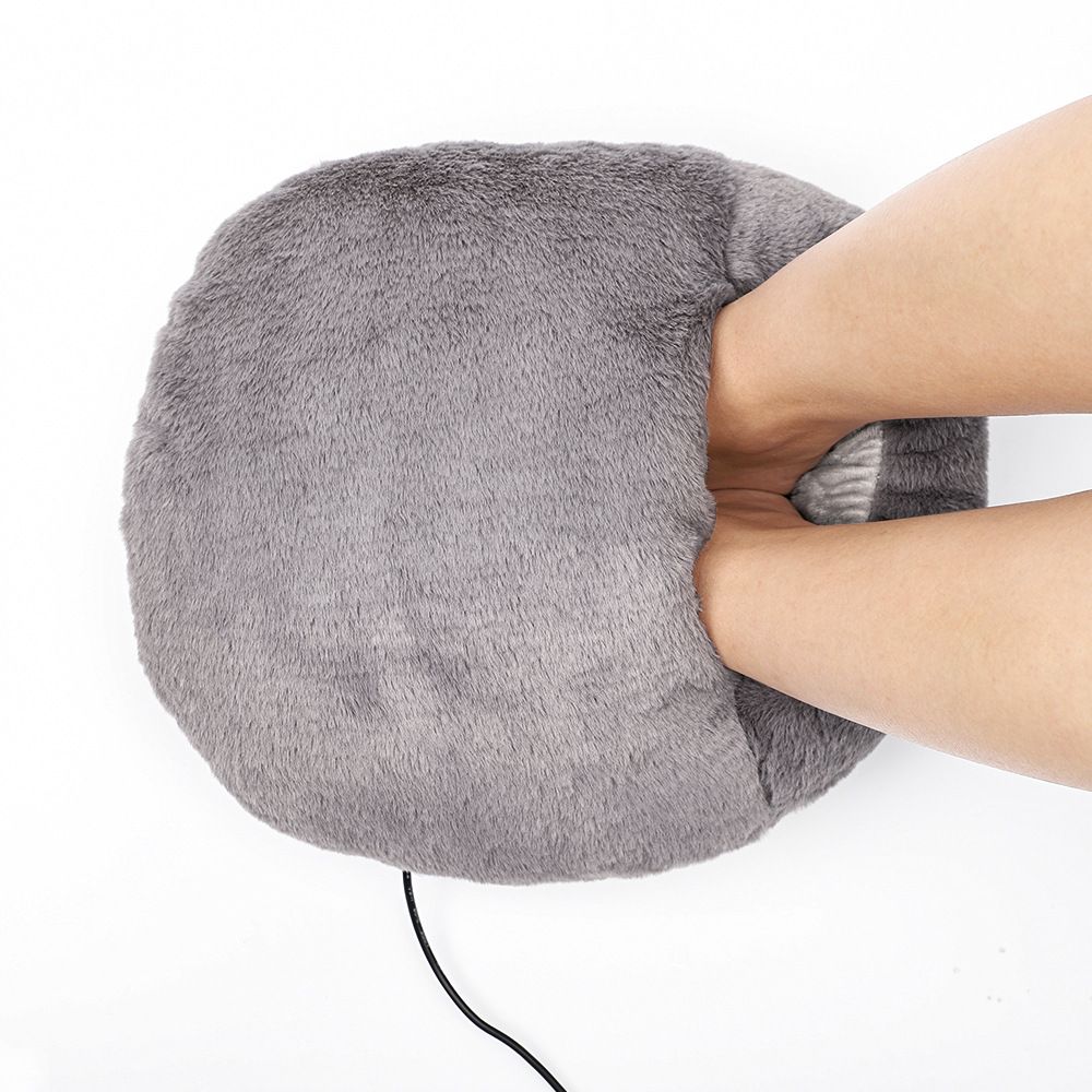 Electric Heated Foot Warmers USB Slippers for Men and Women, Heating Pad Feet Warmer,Foot Heating Warmer for Heat Therapy and Pain Relief Gray — image 2