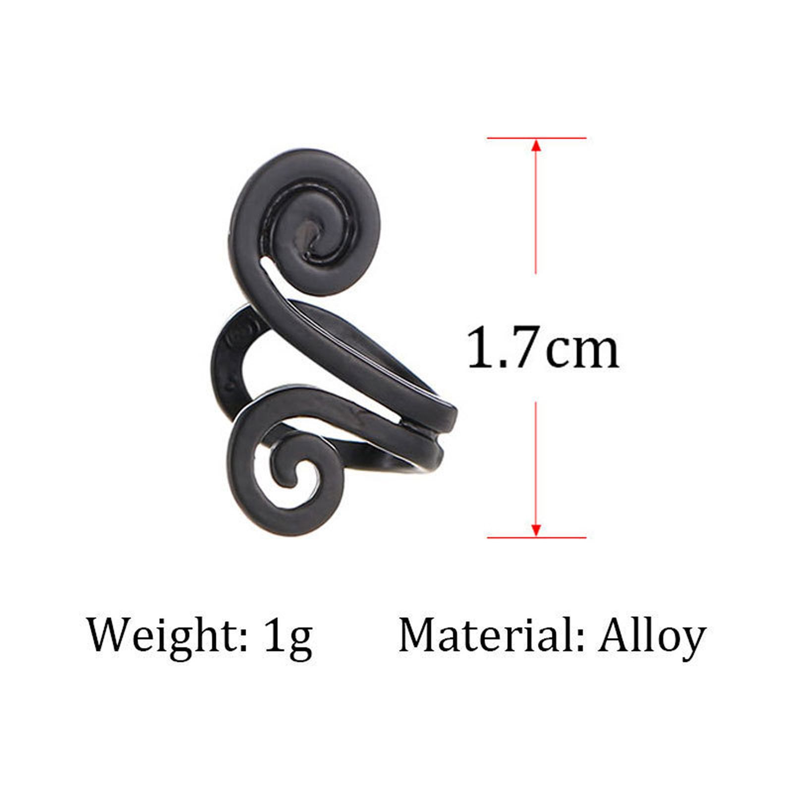 3 Pair Ear Ornament,Acupressure Earrings,Non Pierced Ears Earrings for Acupressure,Earrings (Black+Gold+Sliver) โ image 5