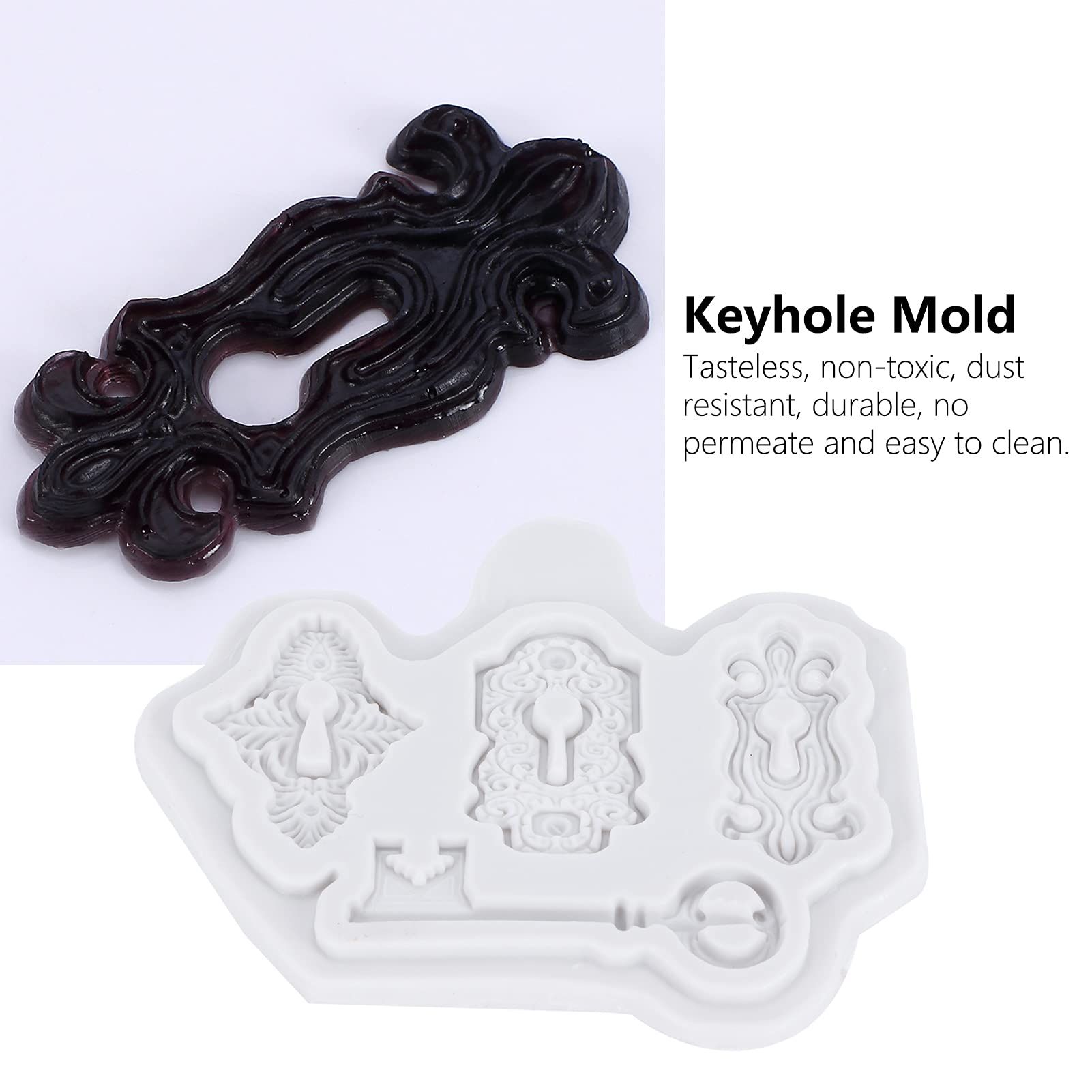 Chocolate Keyhole Key Pattern Mould for DIY Cake Decorating Cupcake Topper Candy Baking Sugarcraft Making — image 3