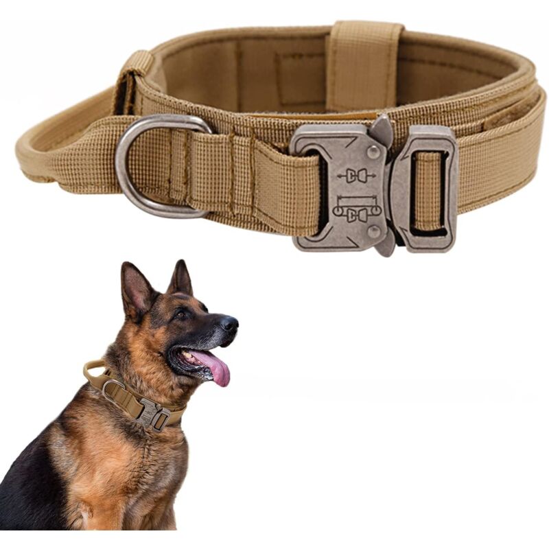 Tactical Dog Collar - Military Dog Collar With Control Handle, Adjustable Nylon Padded Dog Collar For Medium Large Dogs — image 2