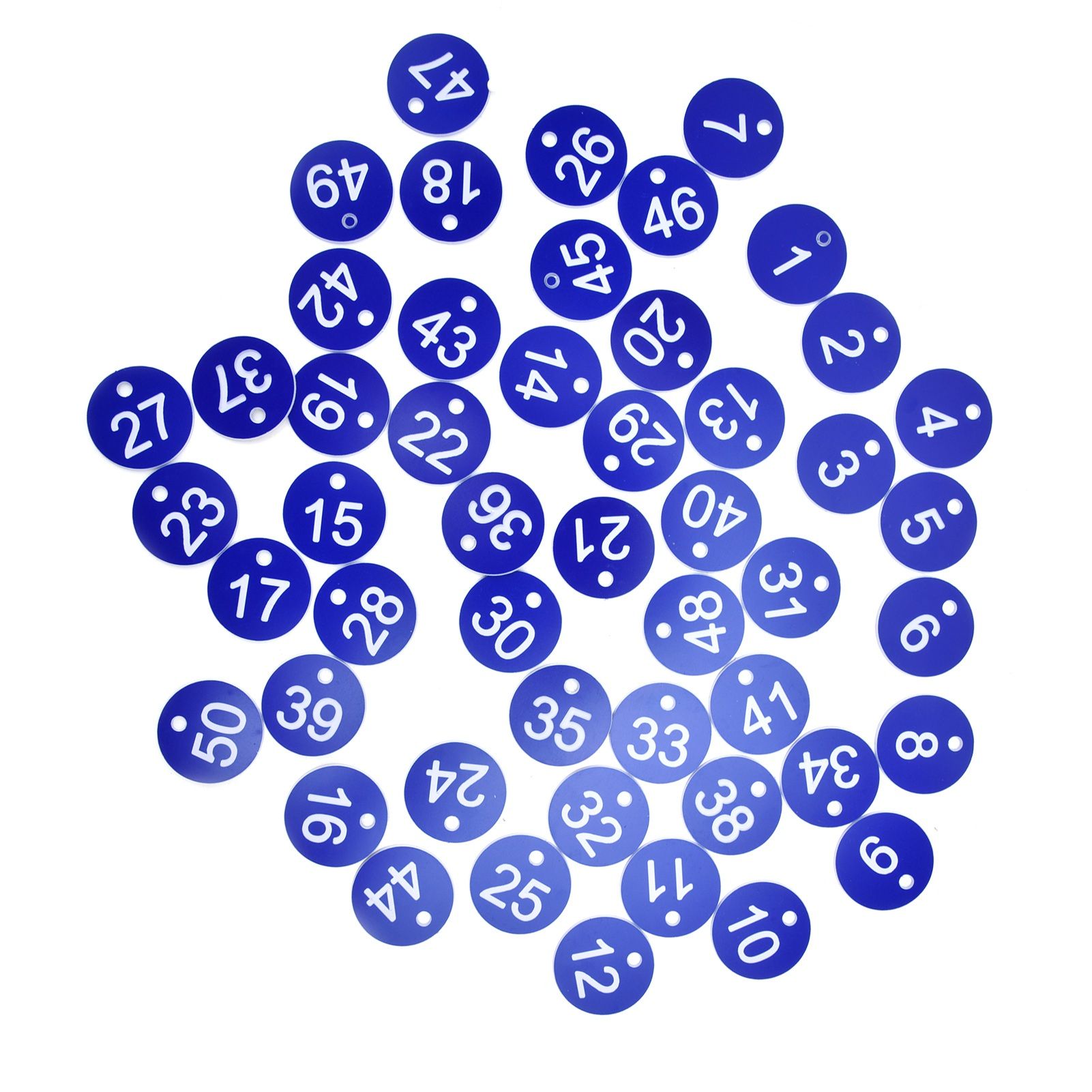 50PCS Numbered Label Numbered Tag for Farm Livestock Beekeeping Husbandry Breeding Supplies1-50 Blue — image 2