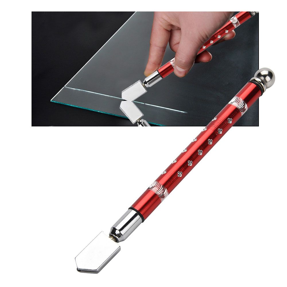 Portable Handheld Wheel Type Glass Cutter with NOn slip Handle for 3~15mm Glass Cutting(Red) โ image 2