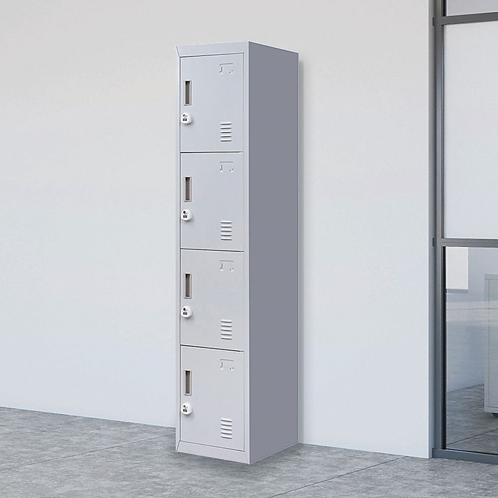 4-Door Vertical Locker for Office Gym Shed School Home Storage — image 2