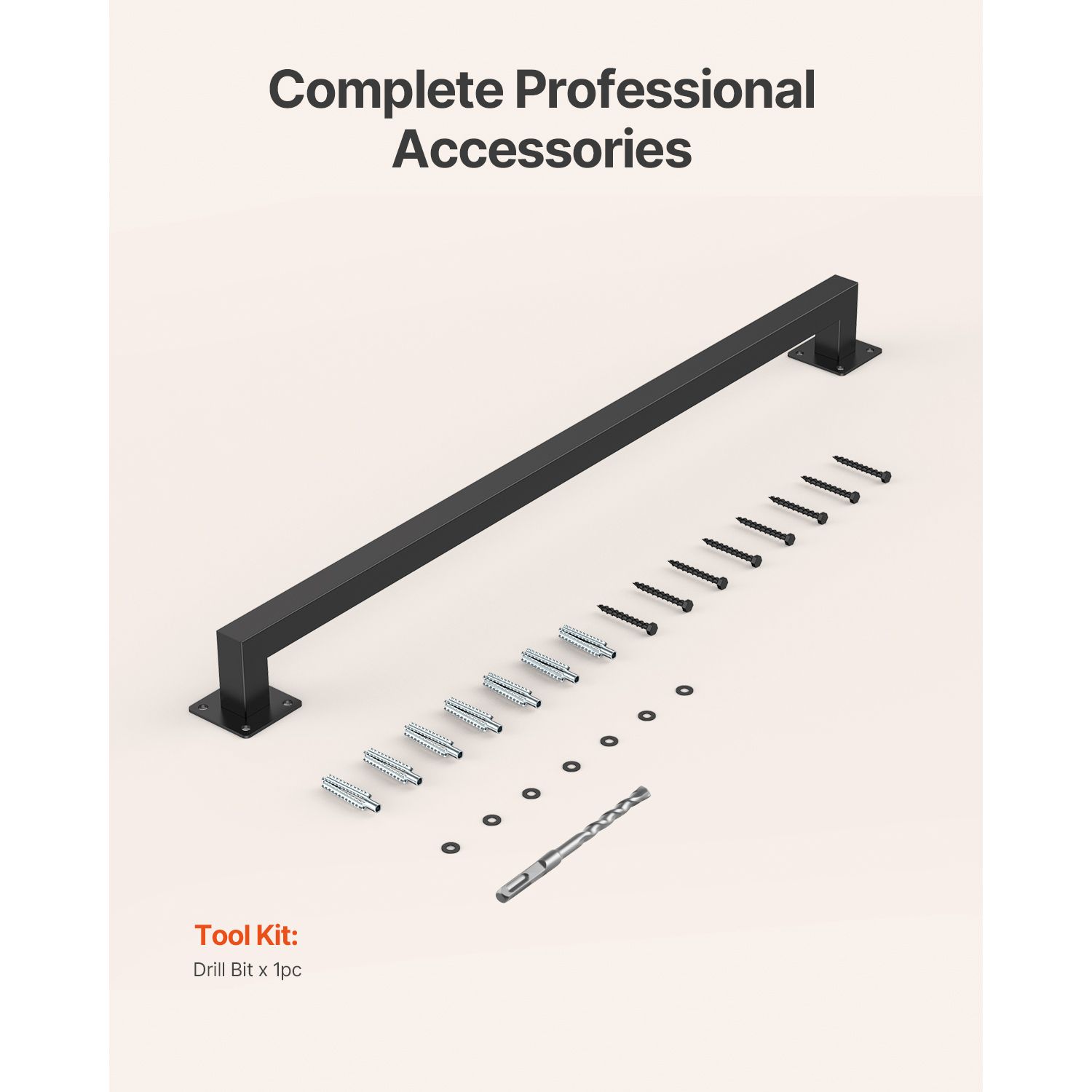 Wall Mounted Stair Handrail, 910mm Black Iron Staircase Handrail Indoor, 113kg Load Capacity, Industrial Railing Hand Rail for Steps, Square Tube for Loft โ image 6