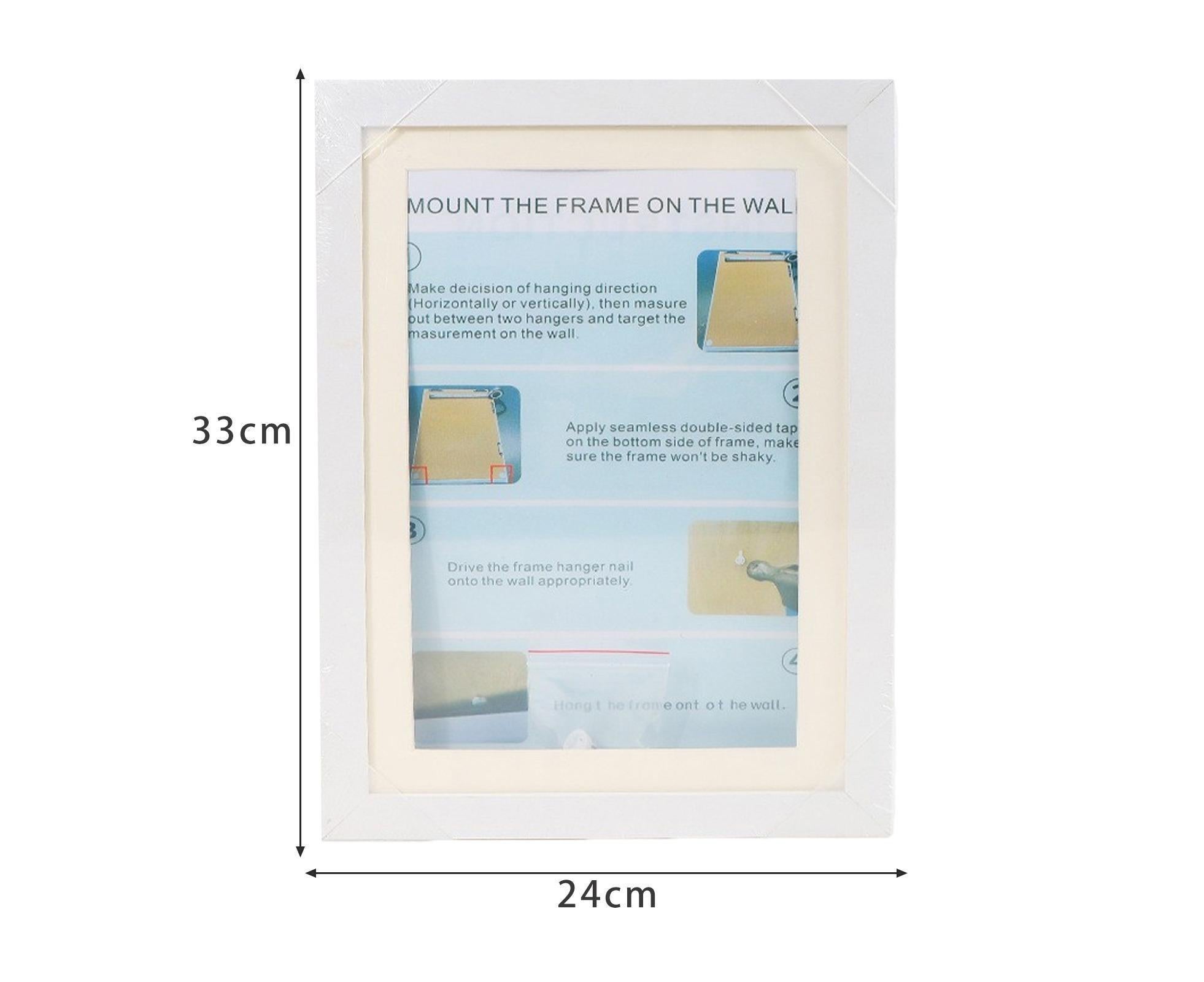 babies Artwork Frame Front Opening Picture Frame High Strength Easy Installation Artwork Craft Photo Frame Hanging Wall Decor - White — image 2