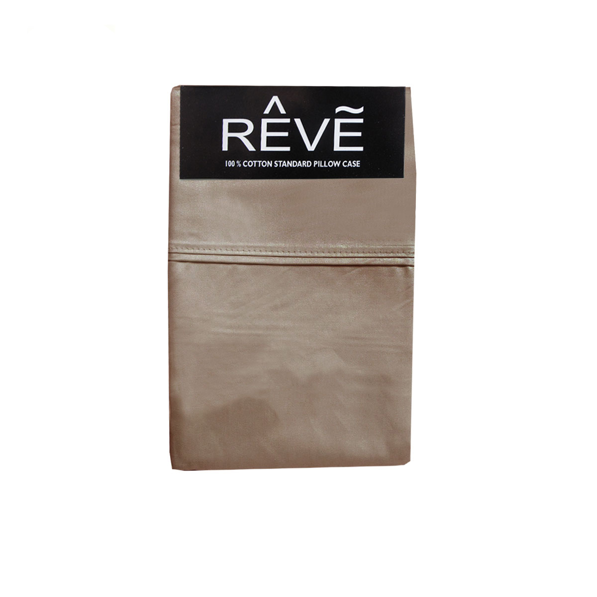 Pair of Reve 100% Cotton Standard Pillowcases 48 × 74 cm Solid Mocha