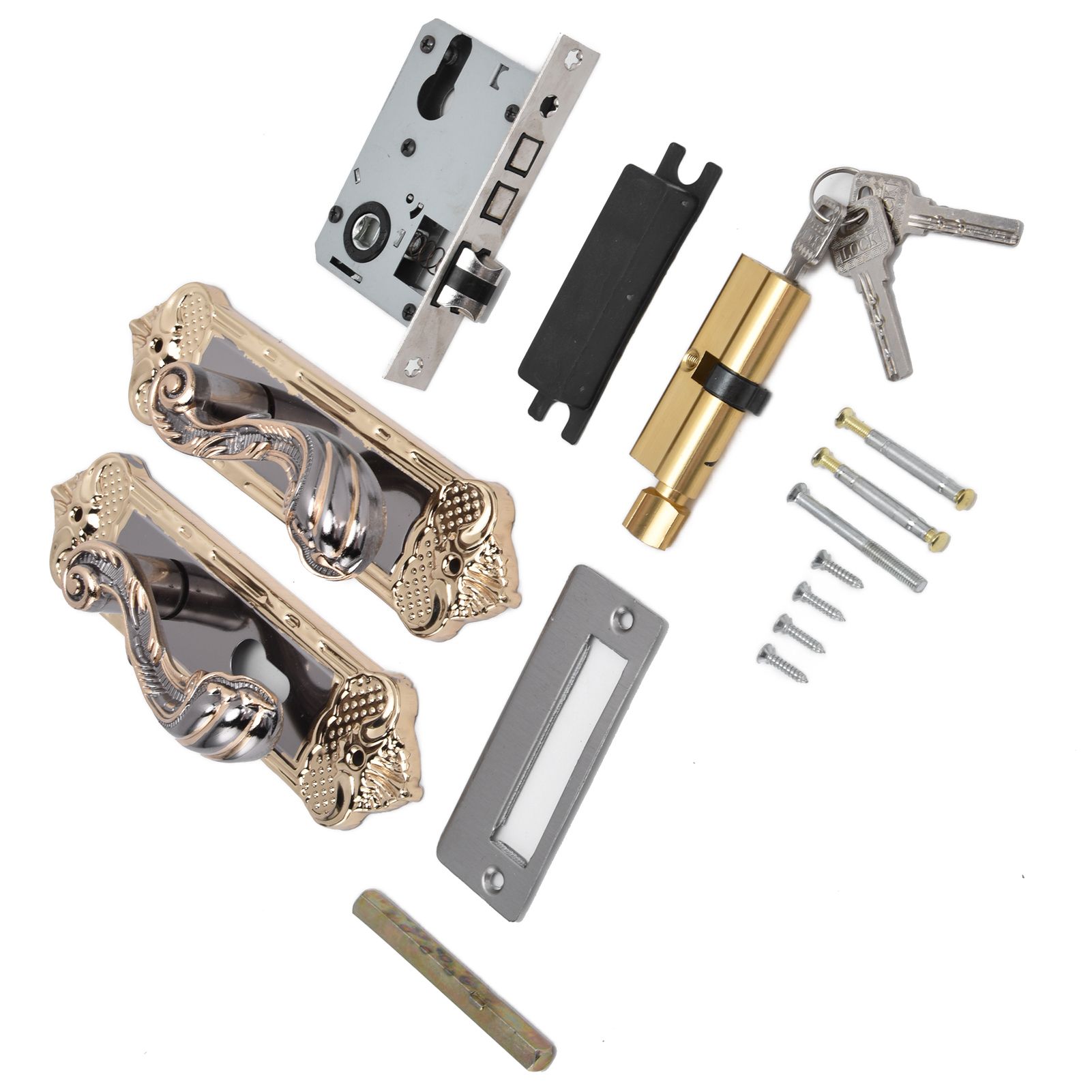 Door Handle Lock Silent Lock Bearing Safety Lever Handle Reversible Bedroom Door Lock — image 6
