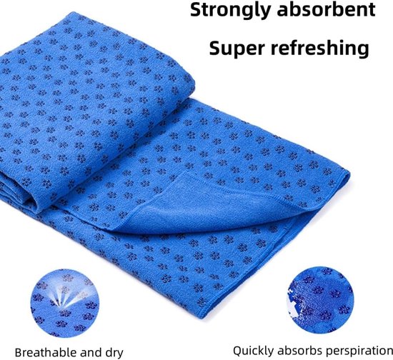 Yoga towel - Moisture-regulating and non-slip - Yoga towel - Quick-drying yoga mat fabric - Breathable yoga mat with mesh storage bag - Suitable for hot yoga โ image 4