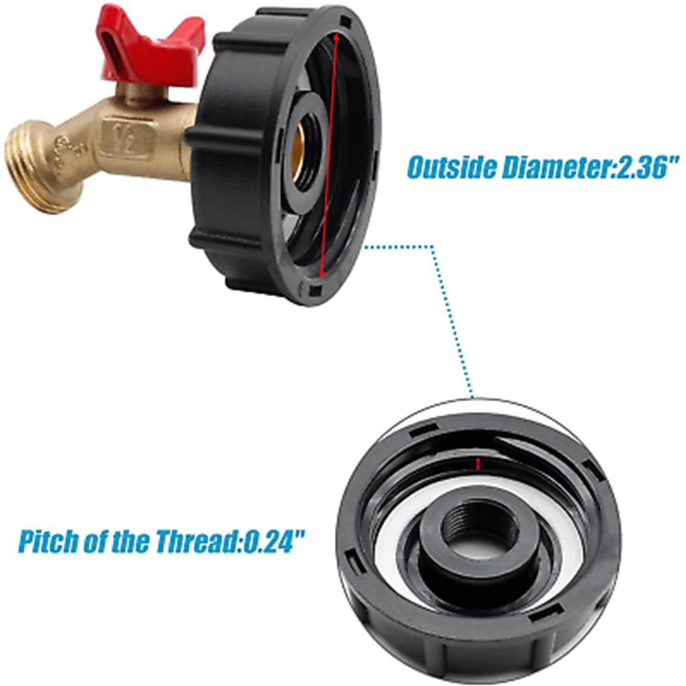 275-330 Gallon IBC Tote Water Tank Adapter 2 Free Brass Hose Faucet Water — image 5