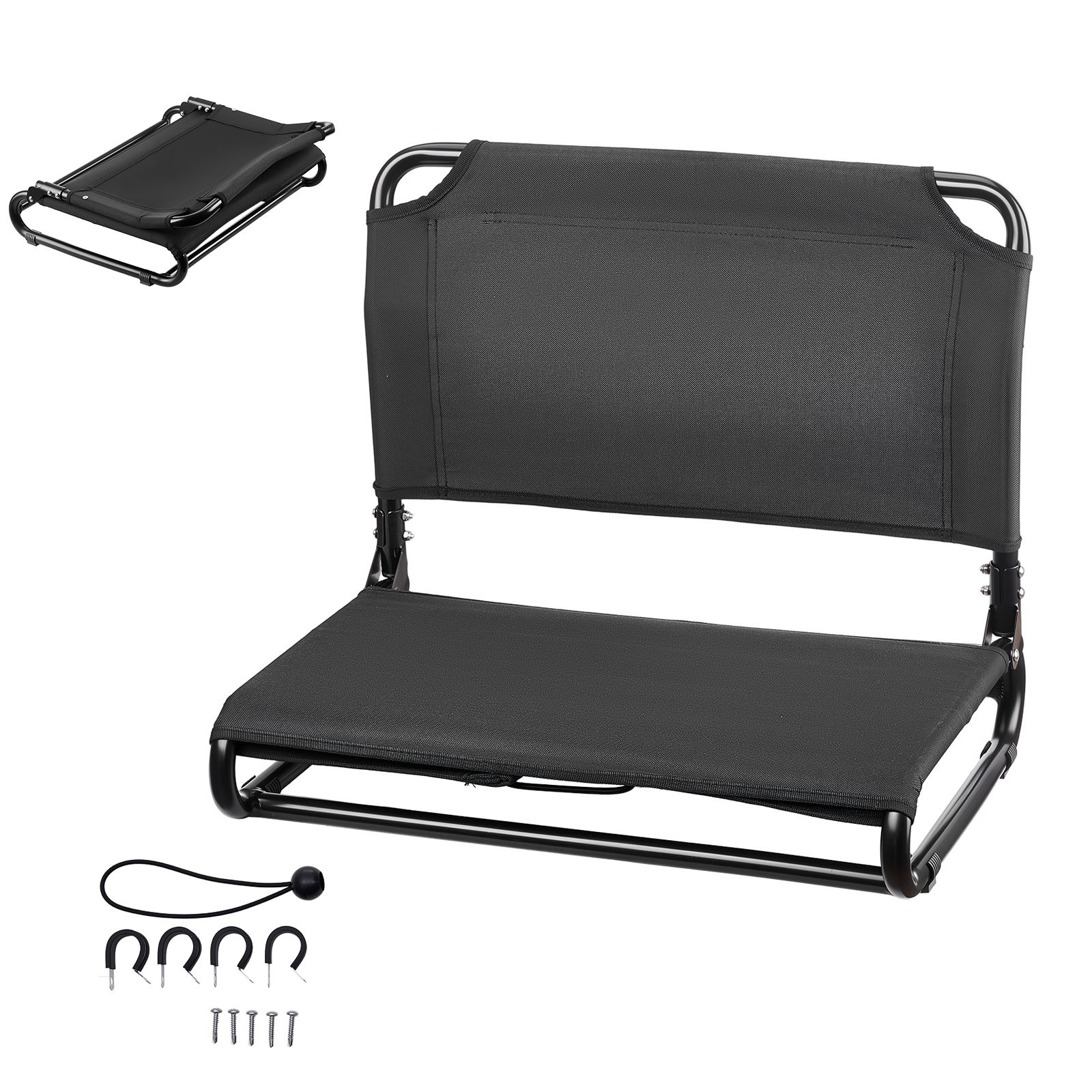 Kayak Seat, Folding Kayak Seat with Comfortable Back Support, Aluminum Alloy Frame & 600D Oxford Fabric, Easy Assembly for Paddling, Fishing and Recreational