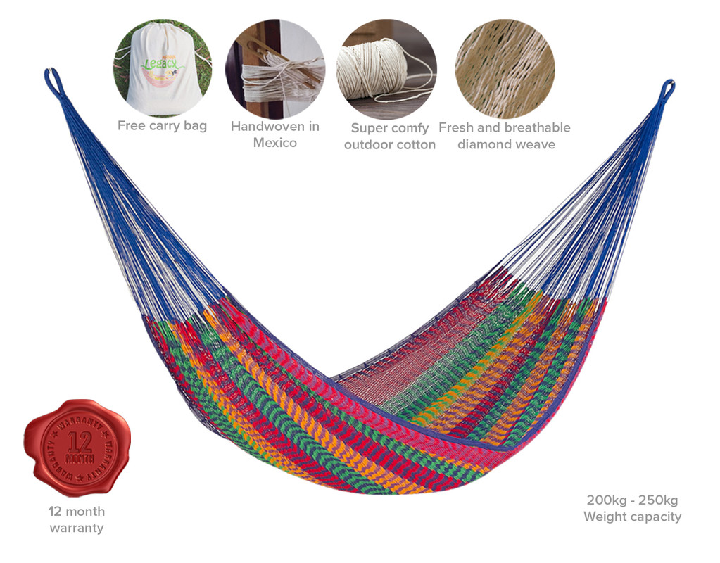 Outdoor undercover cotton Mayan Legacy hammock King size Mexicana — image 5