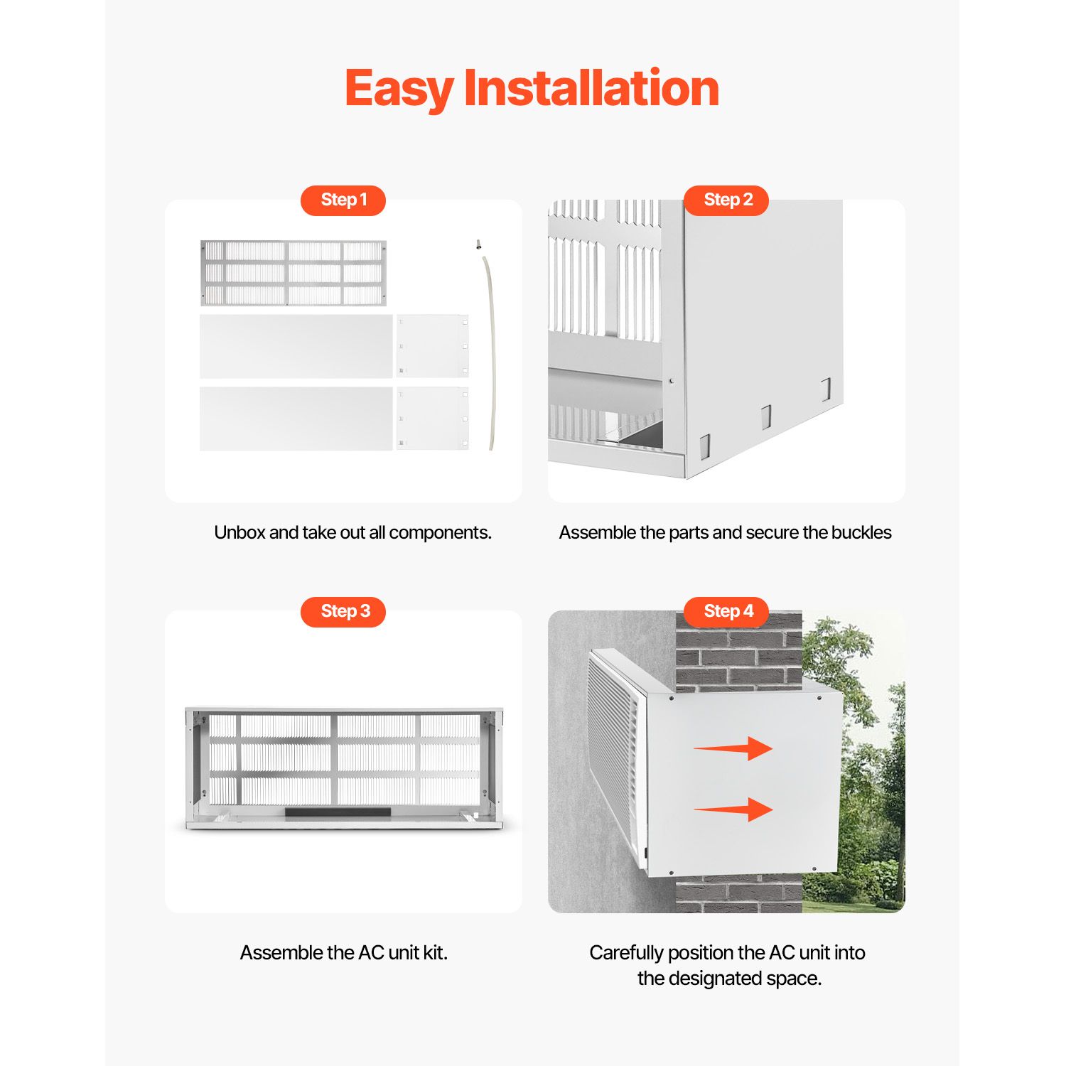Air Conditioner Wall Sleeve 42 in with Exterior Grille Wall AC Sleeve — image 5