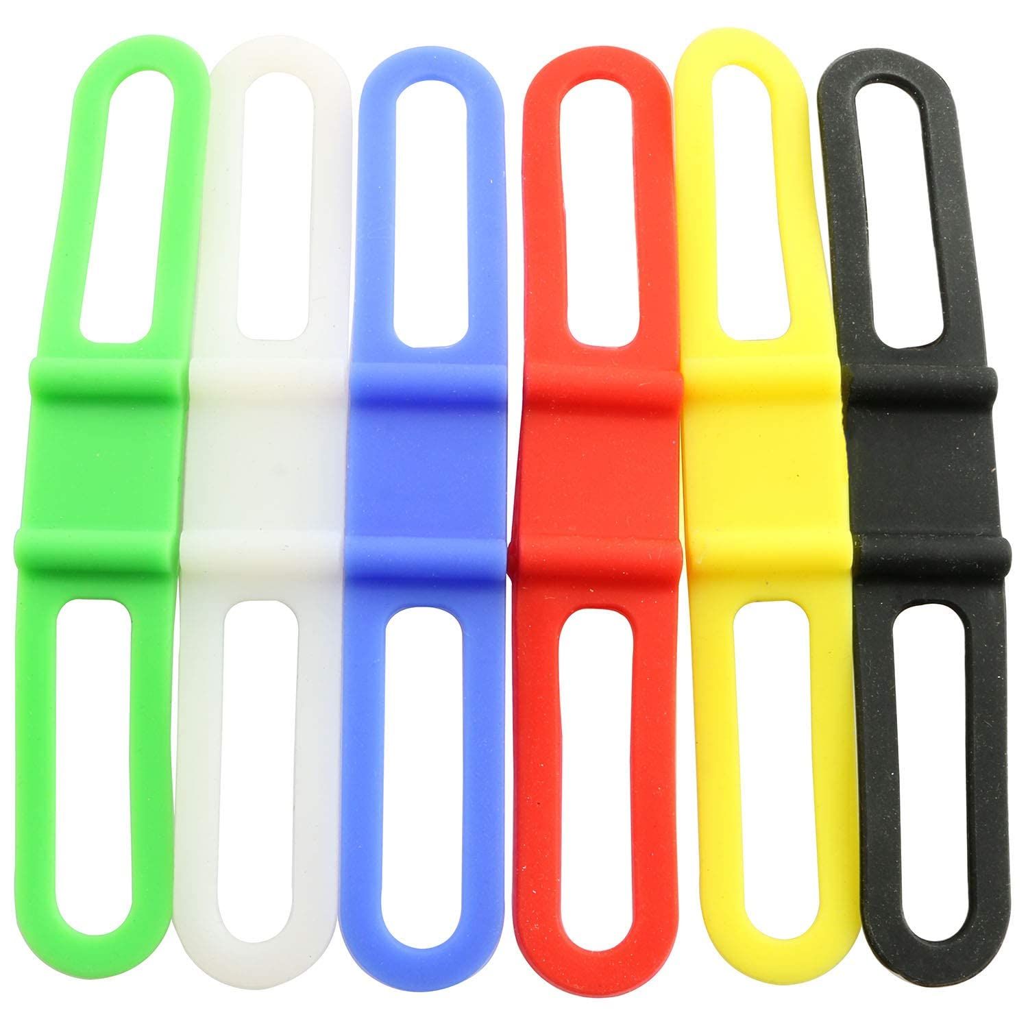 6PCS Multi-Function Bike Mount Tie Down Straps Bicycle Mobile Phone Fixed Mount Holder Accessories,Silicone Elastic Random Color