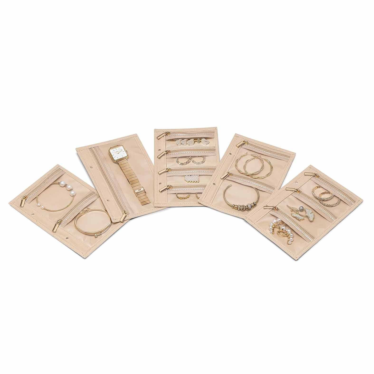 1 Piece Black Luxury Leather Loose-Leaf Jewelry Organizer - Portable Large-Capacity Storage Book for Earrings and Necklaces(Jewellery is a shooting prop and is โ image 6