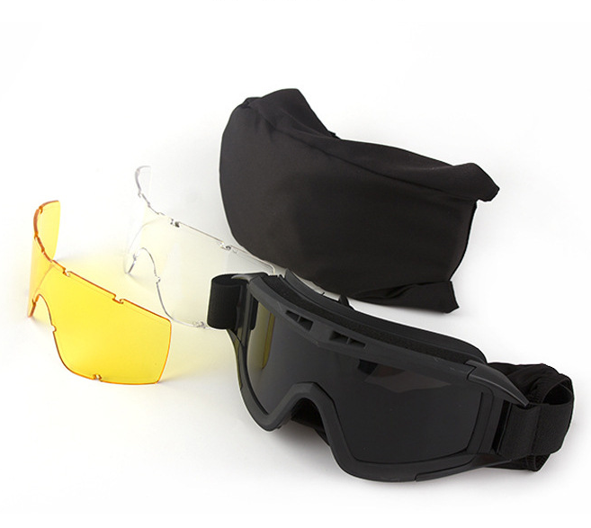 Christmas gifts for husband or boyfriend Tactical Safety Goggles with 3 Interchangeable Lenses, Wind & Dust Protection for Outdoor & Tactical Use(khaki) โ image 4
