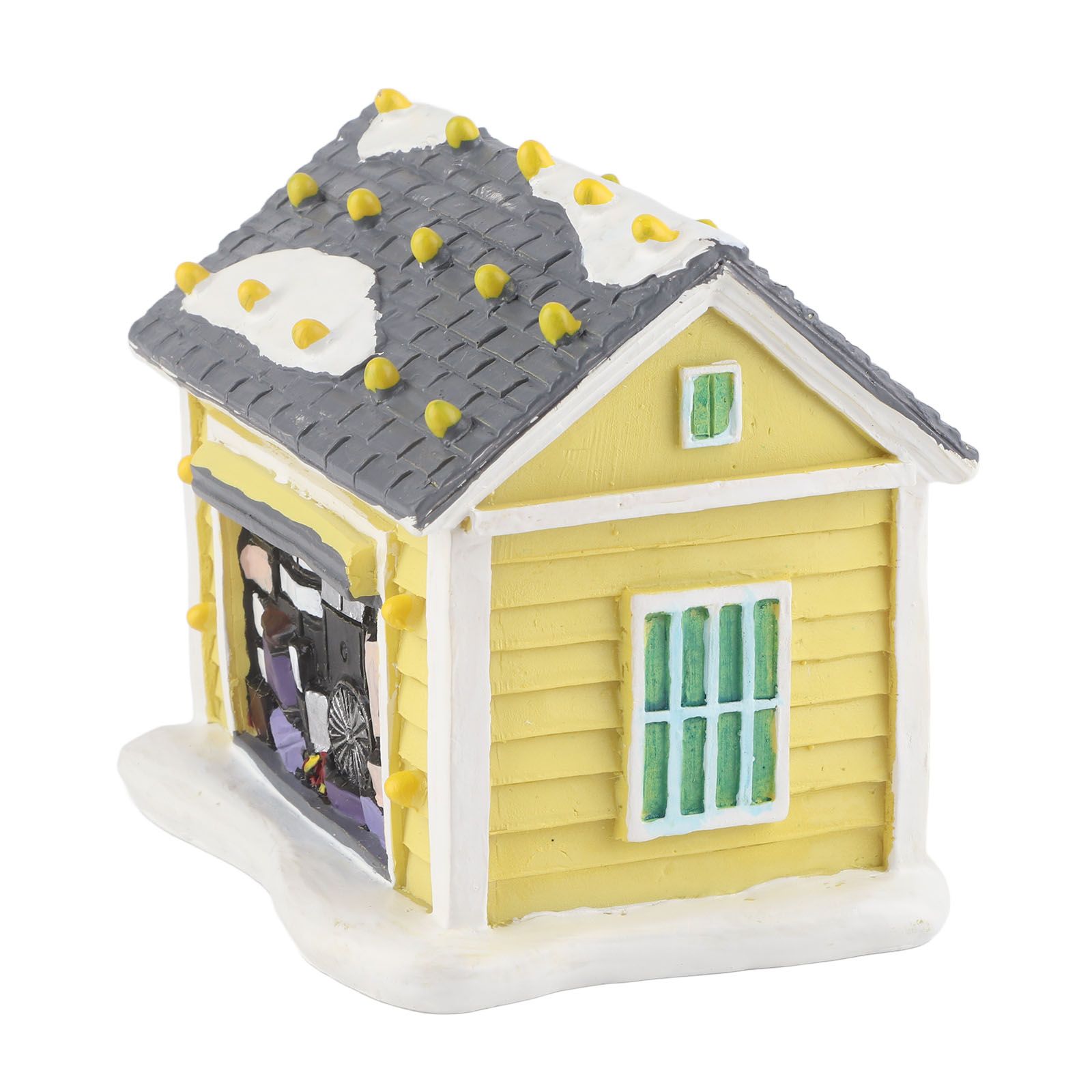 Christmas Village House LED Lighted Desk Building Resin House Statue Ornaments for Tabletop Centerpiece Fireplace Mantel โ image 3