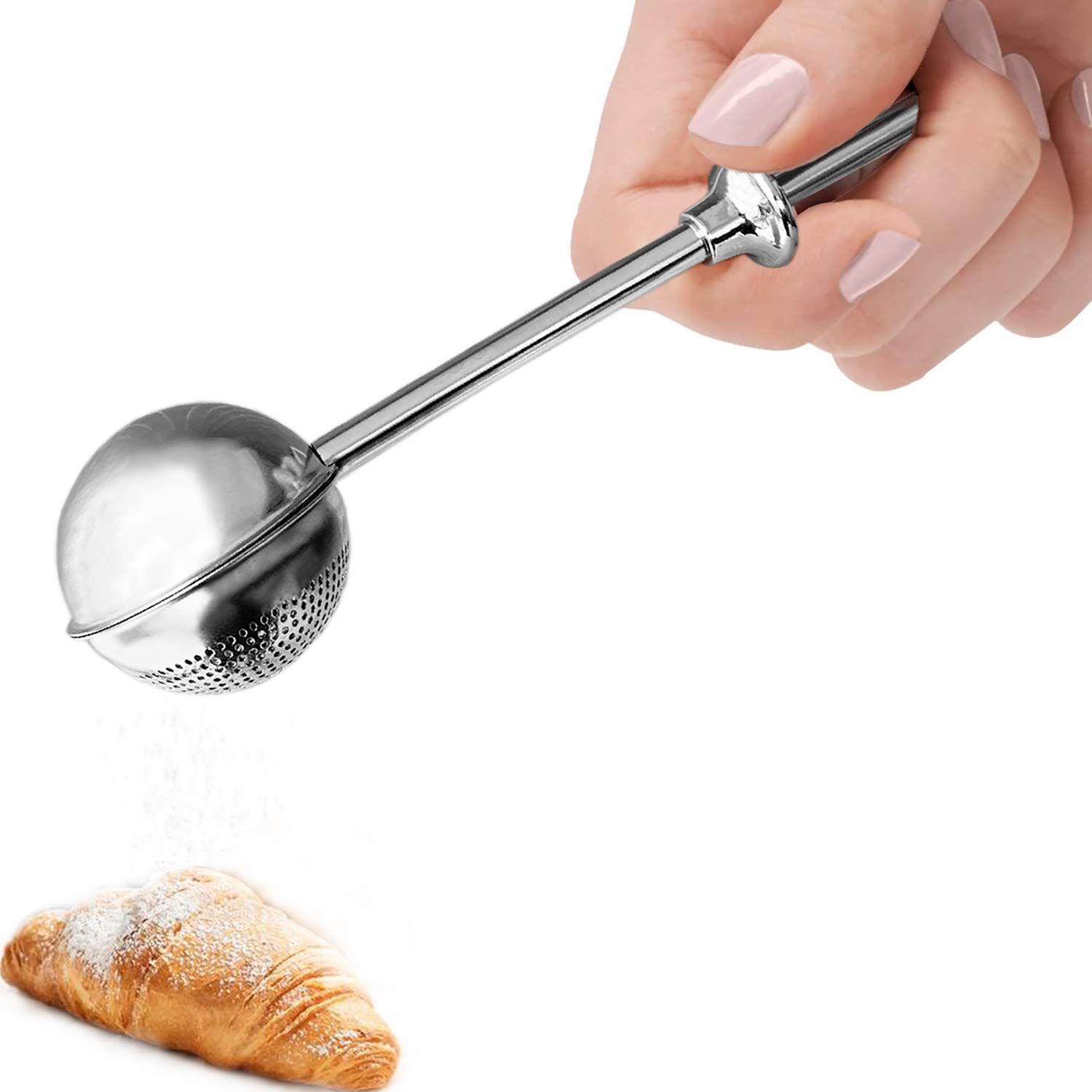 Flour Sifter, Stainless Steel Flour Sifter for Baking