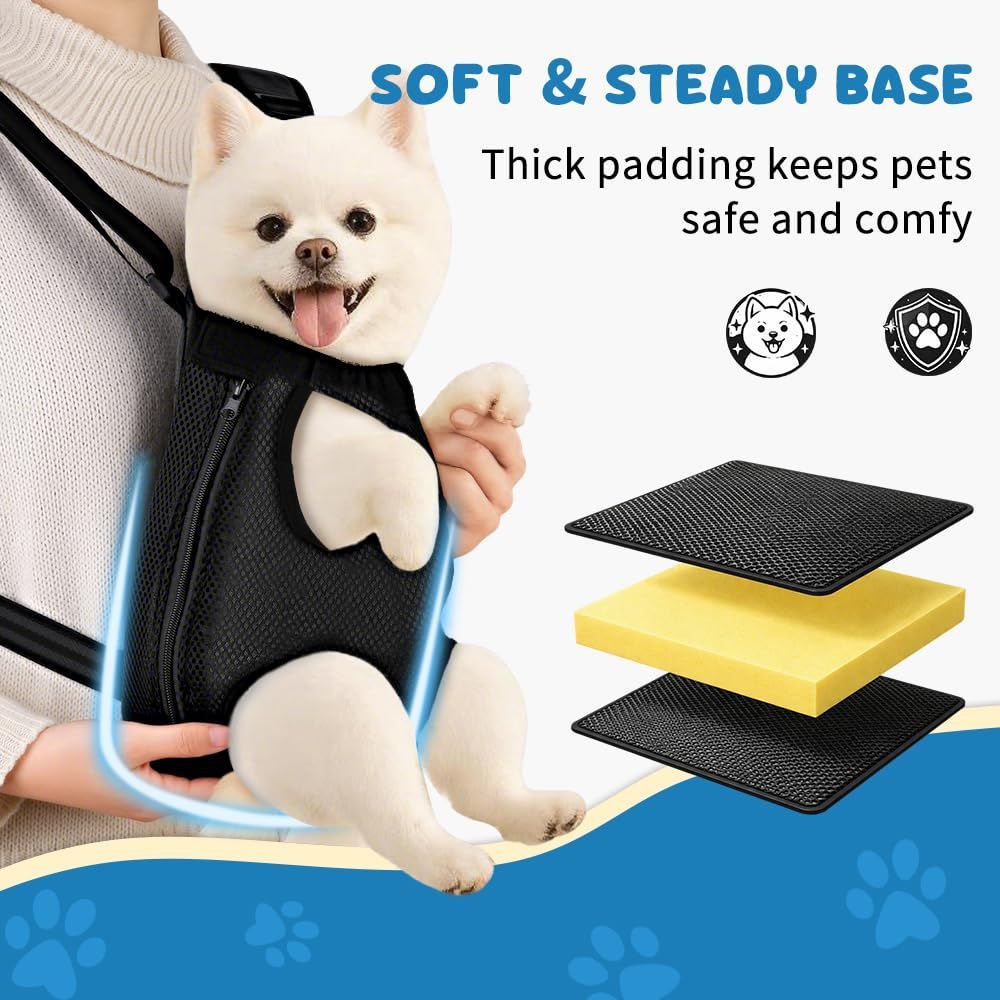 Dog Carrier Backpack Small Dog Carrier Pet Carrier Hands-Free Dog Carrier - Black / S — image 5
