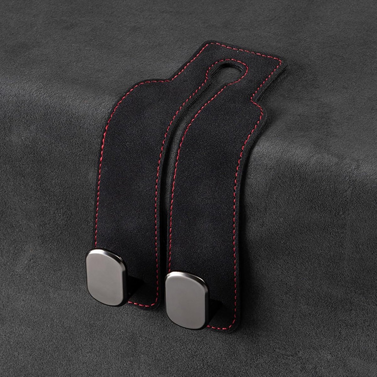 pieces - 17*4.5*8.5 cm - car headrest hooks - multifunctional leather car seat organizer - hook for the car backrest - car interior accessories - for bags โ image 4