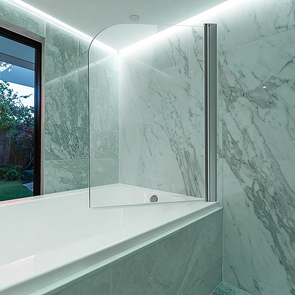 180 Degree Pivot Door 6mm Safety Glass Bath Shower Screen 800x1400mm By Della Francesca — image 6