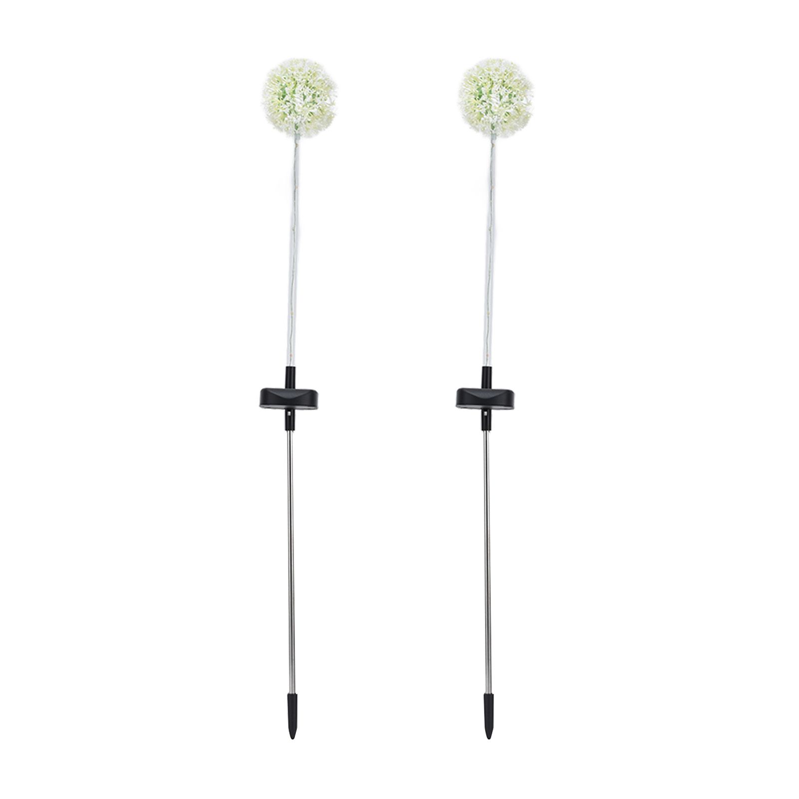 2set Solar Dandelions Garden Lights 6LED Colorful Outdoor Lawn Lamp for Patio Yard Balcony6LED White(2pcs) — image 2