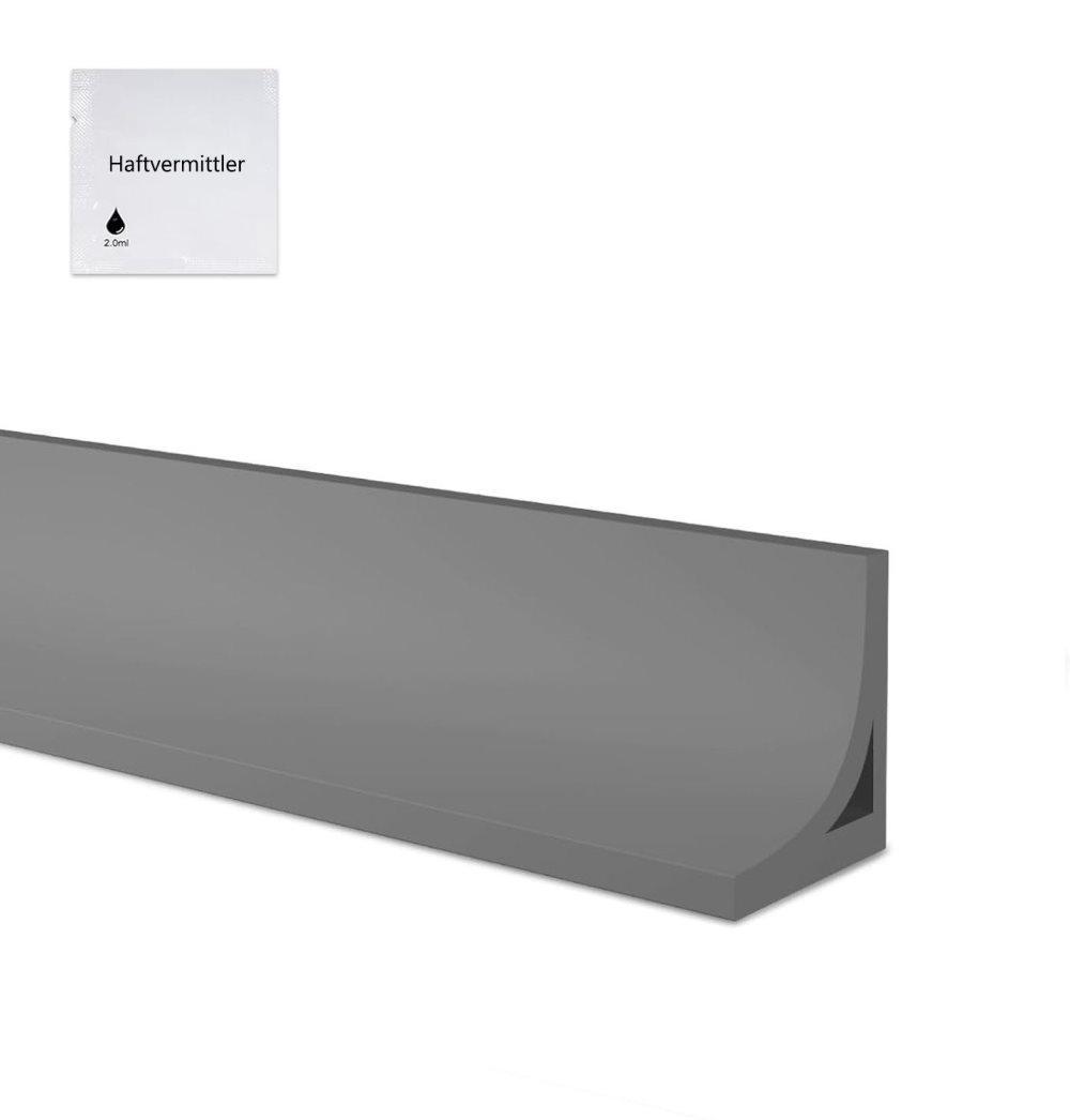 2M Flexible Silicone Shower Threshold Water Barrier, 3 cm high, Gray, Prevent Splashes