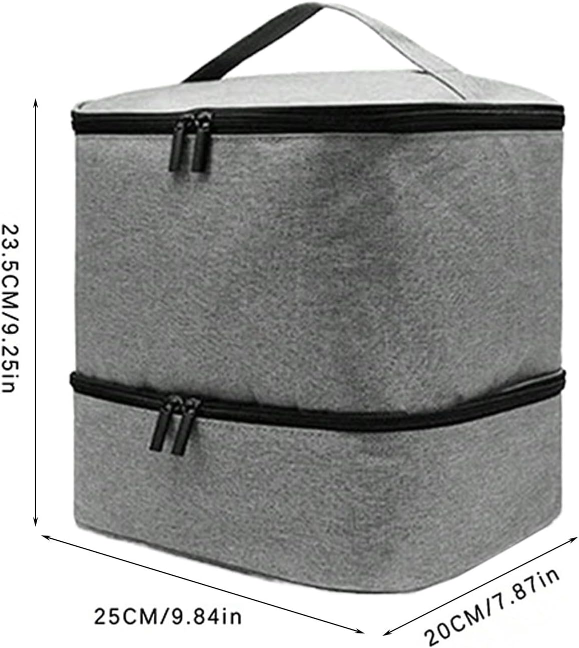 Large Capacity Grey Makeup Organizer Case - Cosmetic Storage Beauty Bag for Makeup Tools — image 5