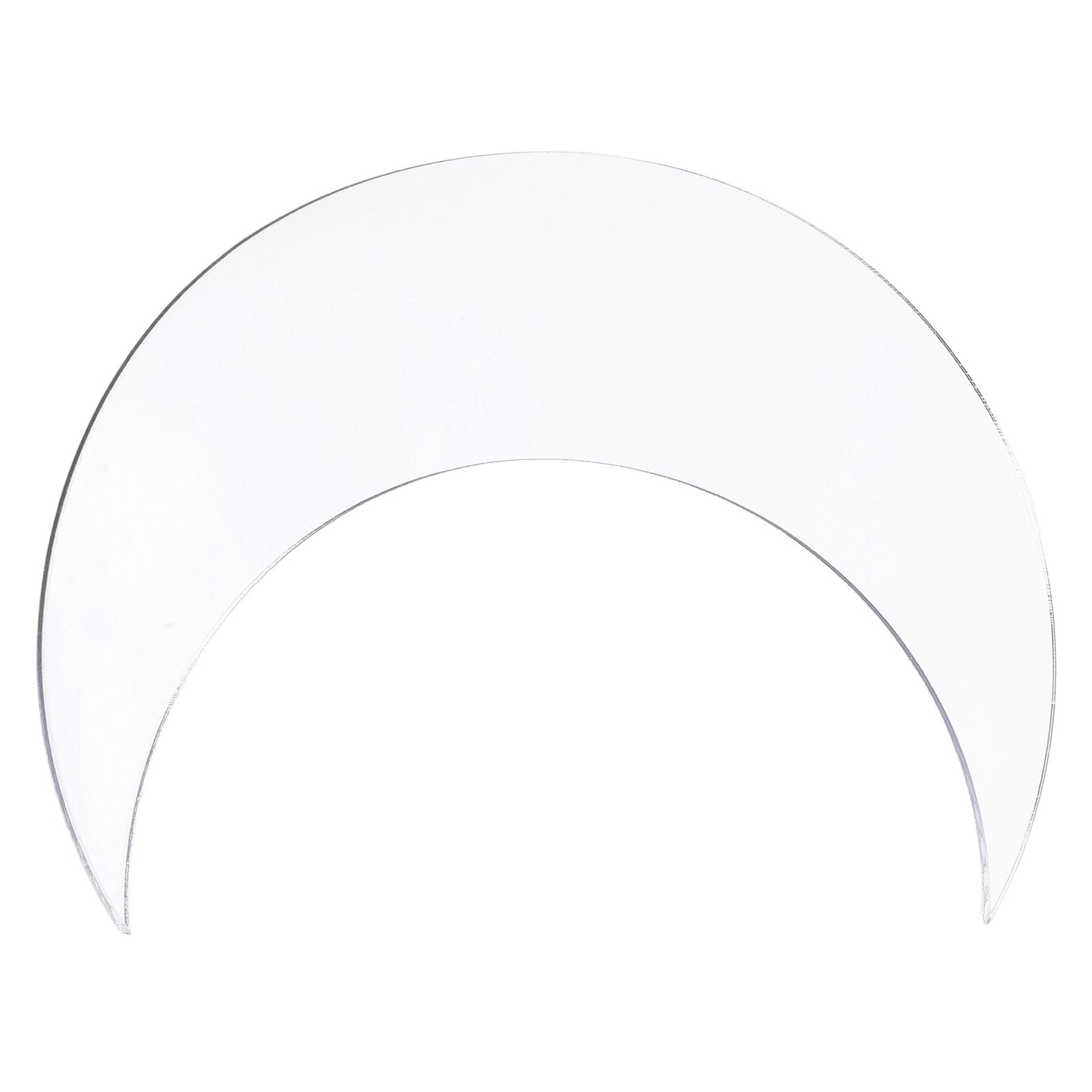 Moon Shape Mirror Wall Sticker Acrylic Decorative Background Decal for Home Office CorridorSilver โ image 3