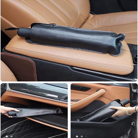 Car Windshield Sunshade Umbrella, Titanium Silver UV And Heat Blocking Foldable Cover With 360 Rotating Handle, Size L, 140 x 78 cm โ image 4
