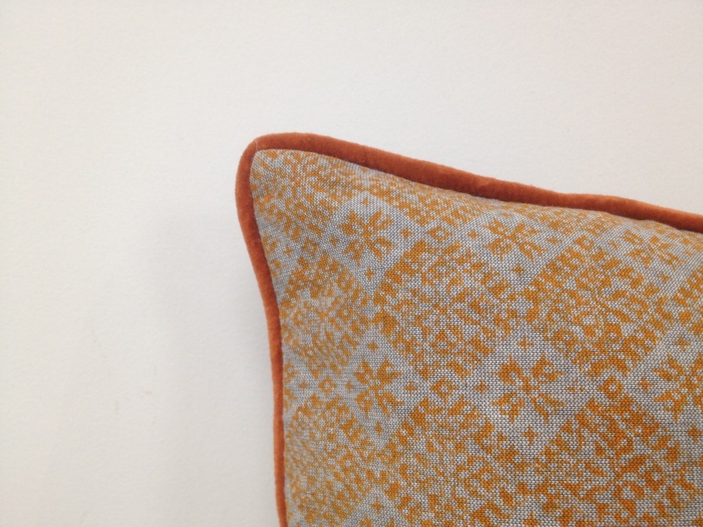 Pack of 4 Azuk Orange & Grey Cushion Covers 50cm x 50cm โ image 4