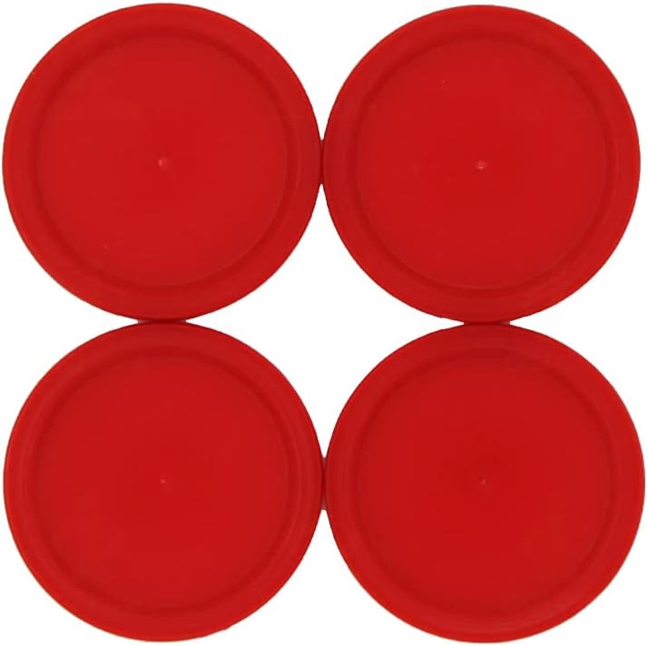Air Hockey Pushers & Pucks Set, 60mm Mini Goal Handles Paddles Replacement Accessories for Game Tables - Red As Shown — image 5