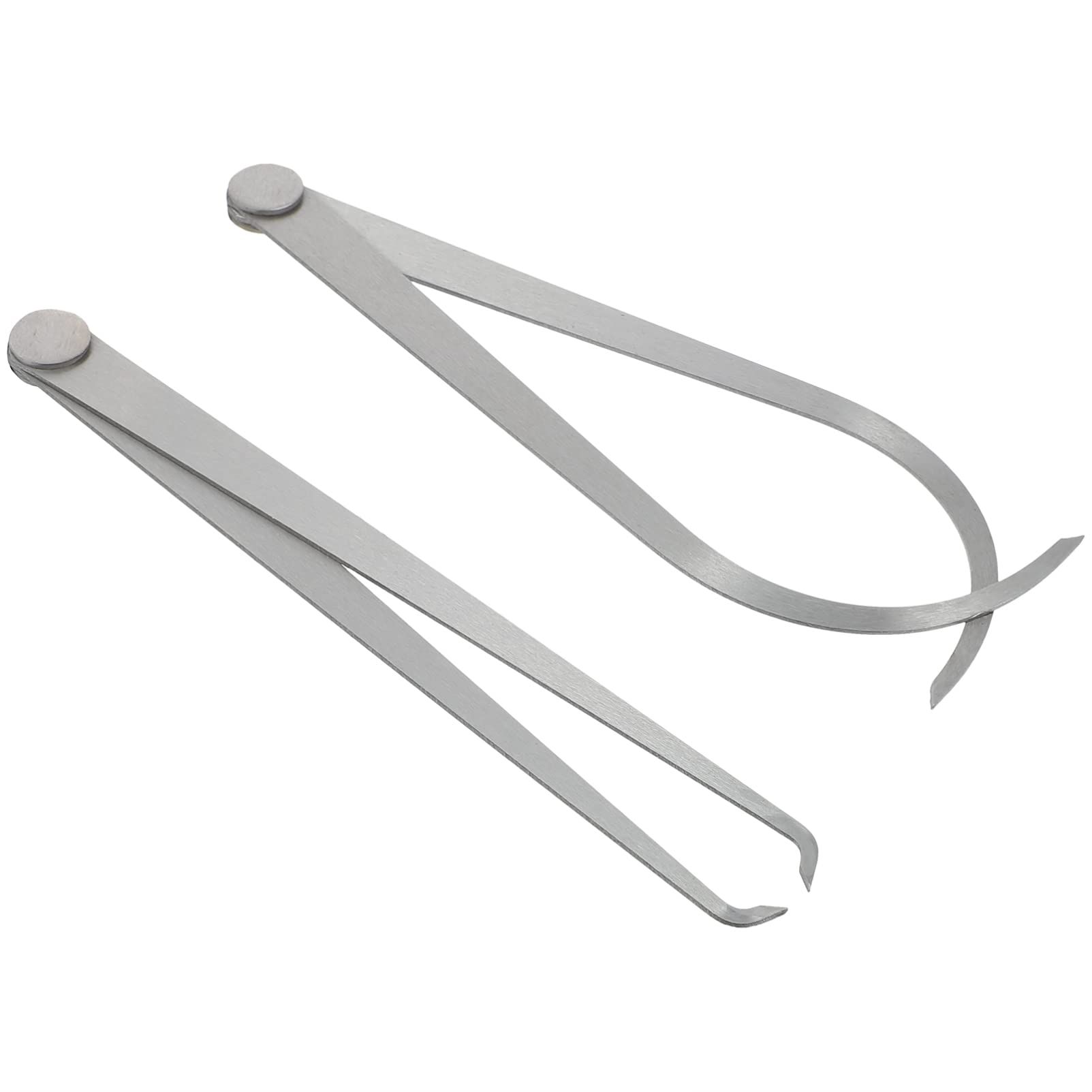 Steel Inside Outside Caliper Tools, Joint Measurement Kit with Bent and Straight-Leg for Measuring Ceramic Sculpture 2pcs 200mm