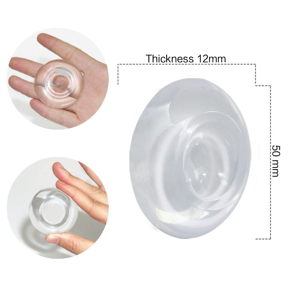 Door Stopper Wall Protector, Self-Adhesive Reusable Door Knob Stops, Clear Round Wall Shield and Silence Cover-9 Pcs — image 3