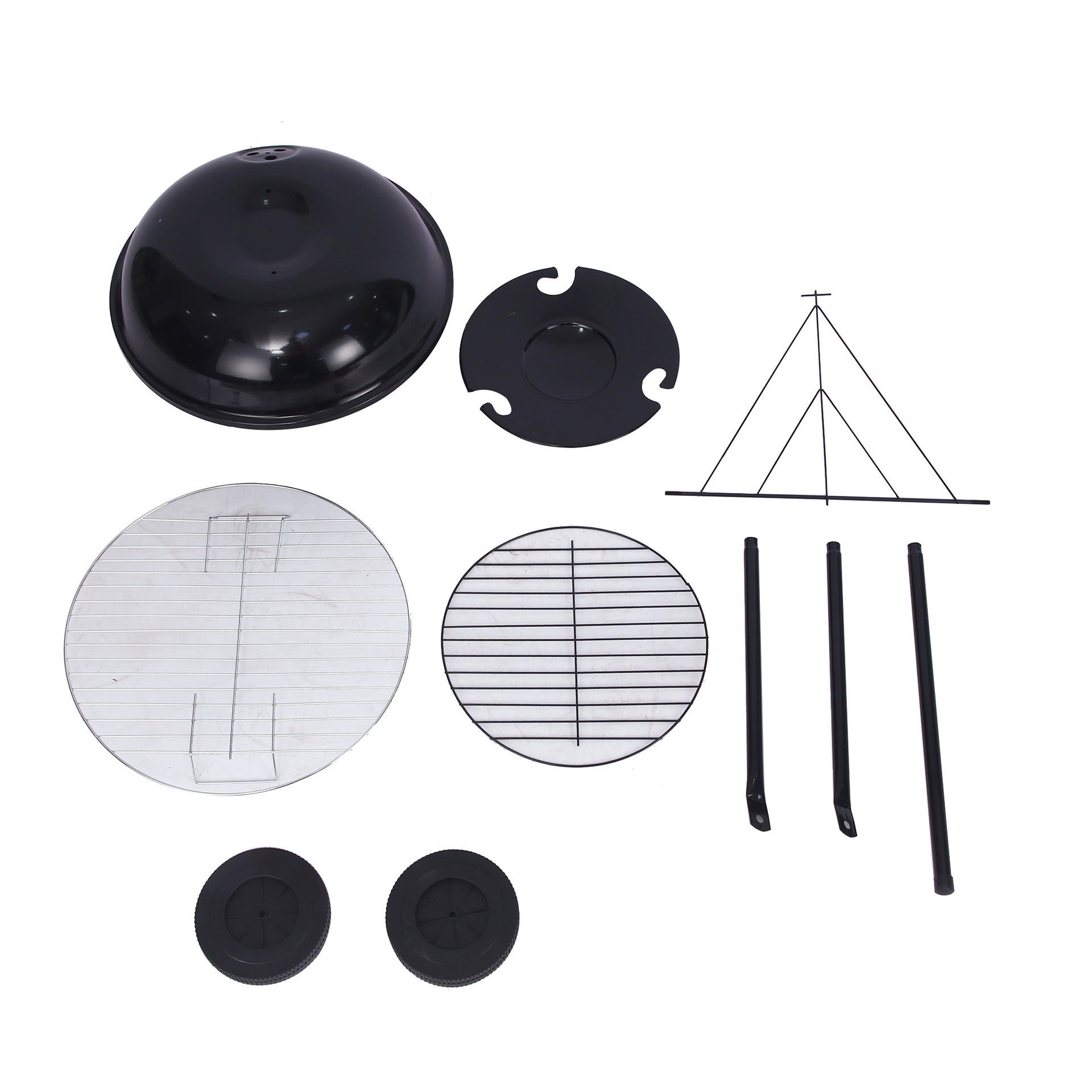 Outdoor Folding Apple-Shaped Stainless Steel Charcoal Barbecue Grill - 41cm Grill Net — image 3