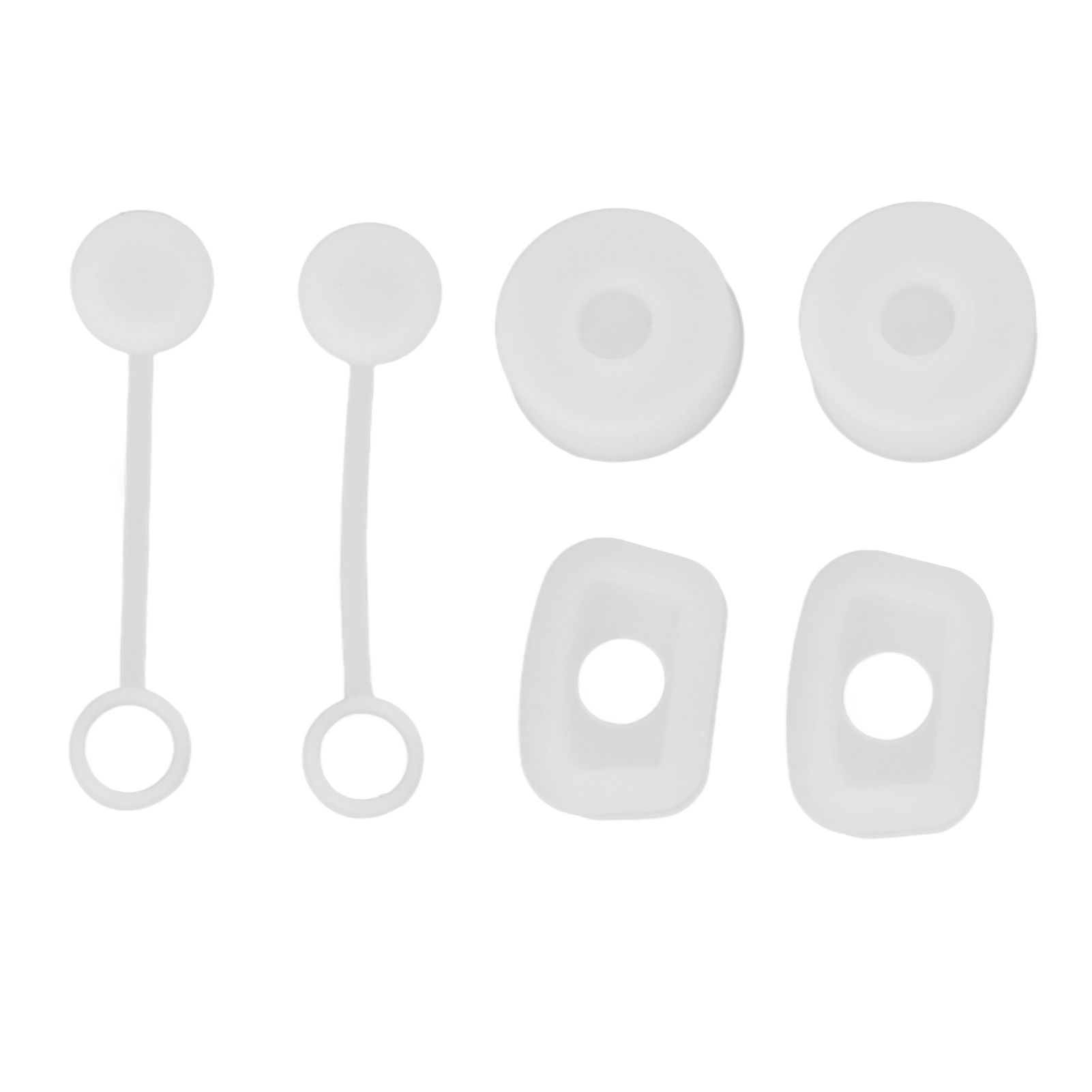 6PCS Cup Straw Stopper Sealed Reusable Straw Cover Cap Square Round Spill Stoppers Silicone Leak Stopper Set Transparent — image 2