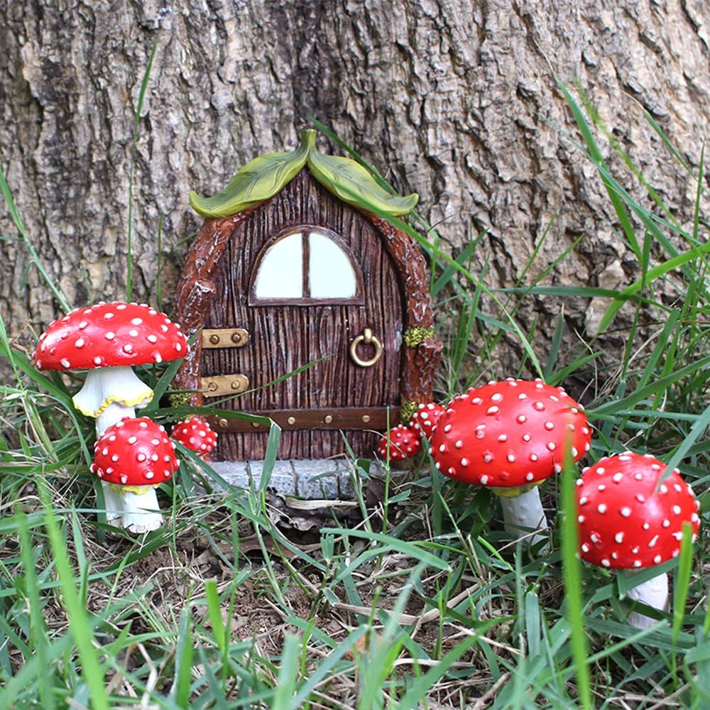 Outdoor Statues Fairy Garden Decoration,Outdoor Art Yard Garden Gnomes Tree Face Figurine Indoor Decoration Garden Statue — image 4