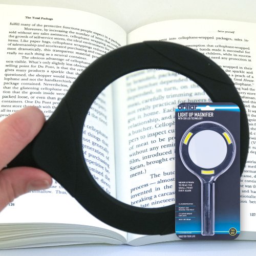 Brillar Light Up Magnifying Glass with COB LED Technology-Black/Navy โ image 3