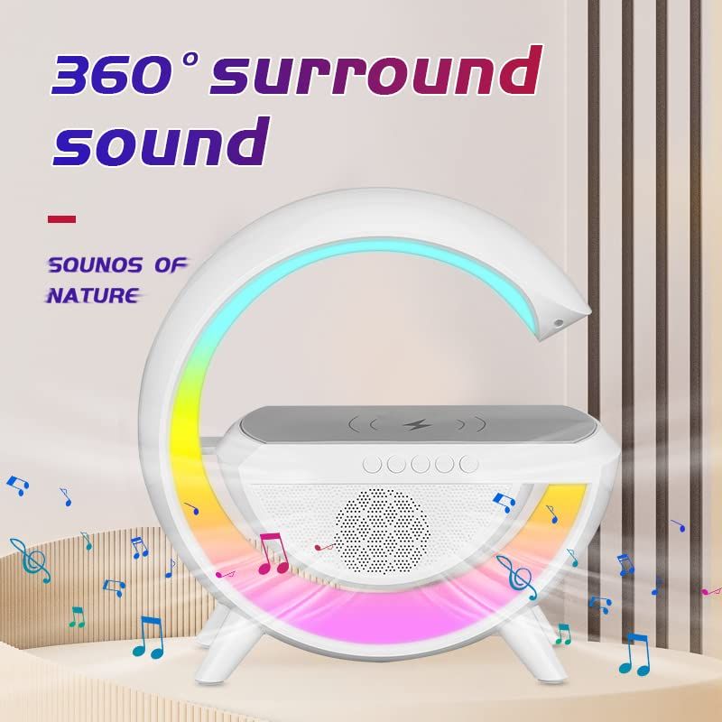 4 in 1 Wireless Charging Night Light Bluetooth Speaker 10W Fast Charging for Home Office Study Bedside (4 in 1 Speaker Light) — image 4