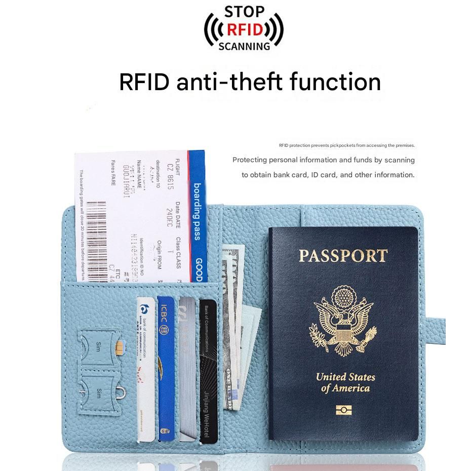 Dark Blue Travel Passport Holder and Notebook Gift Set with Luggage Tag & Metal Pen Business Travel Gift Box โ image 4