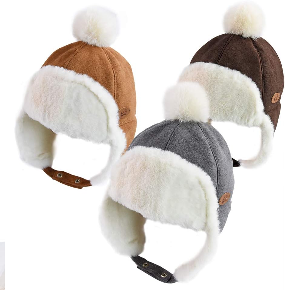 Baby Boys Hat Winter Fleece Cap for Toddlers Newborns 6 Months-2 Years Old — image 6