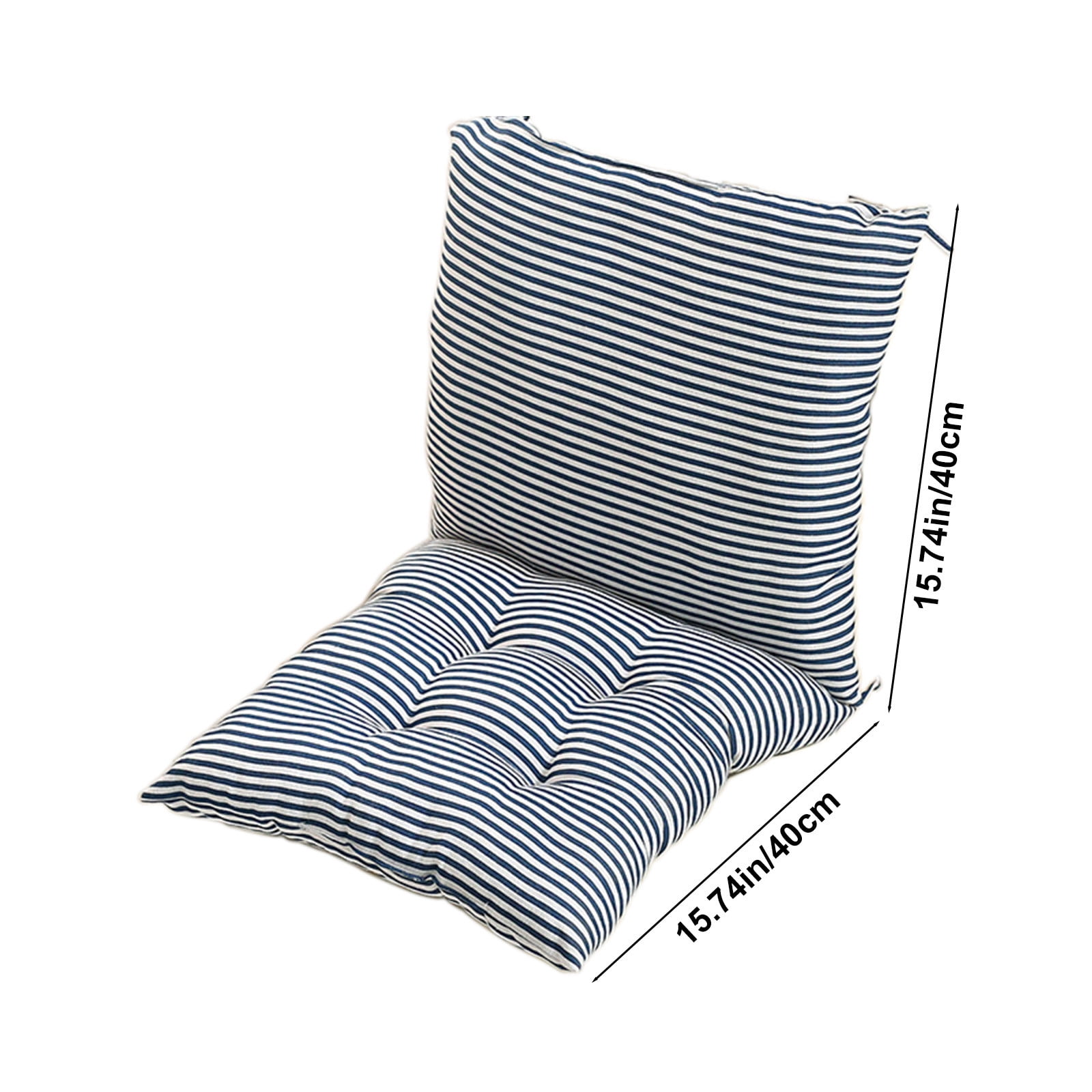 High Back Chair Cushions with Ties, 15.7" Indoor Outdoor Rocking Patio Chair Cushions, Non-skid No-Slip Onepiece Dining Chair Pad for Kitchen Dining Room — image 3