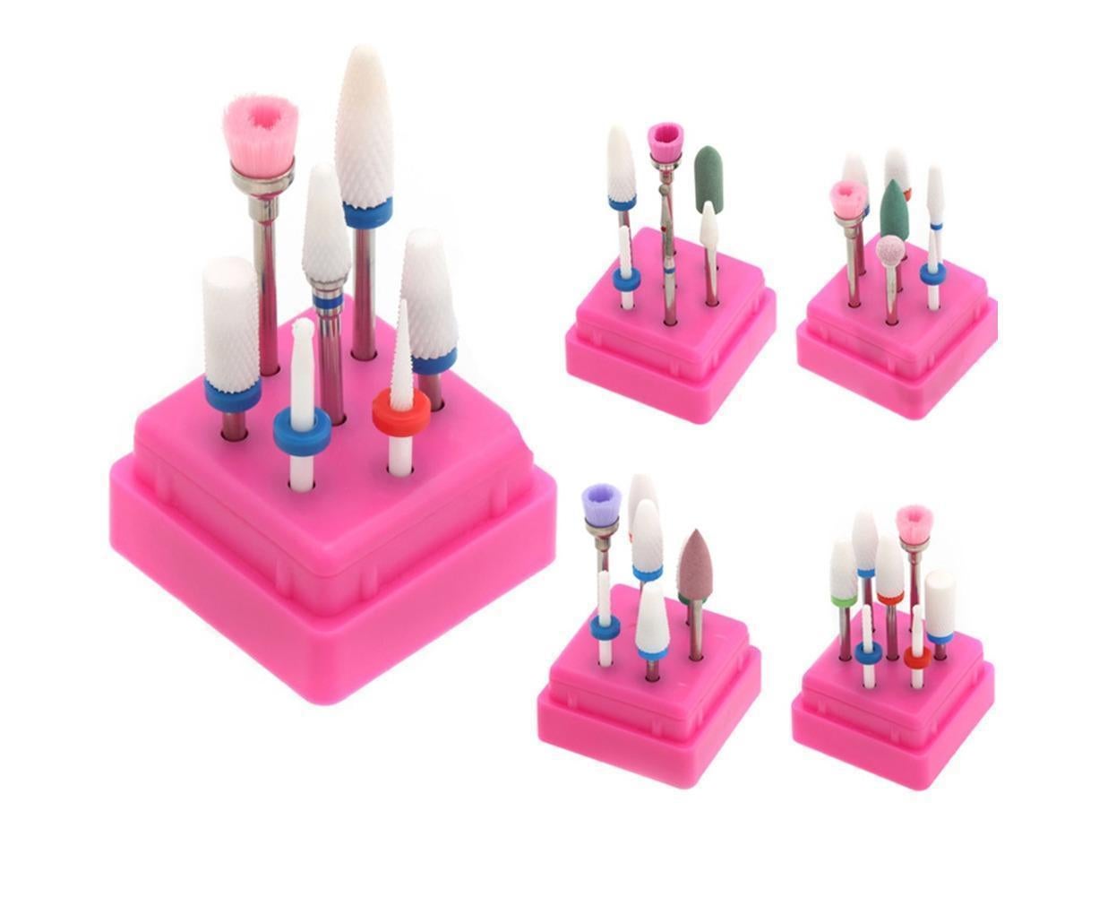 Ceramic Steel Alloy Grinding Dead Skin Removal Nail Art Drill Bit Brush Set-2# โ image 2