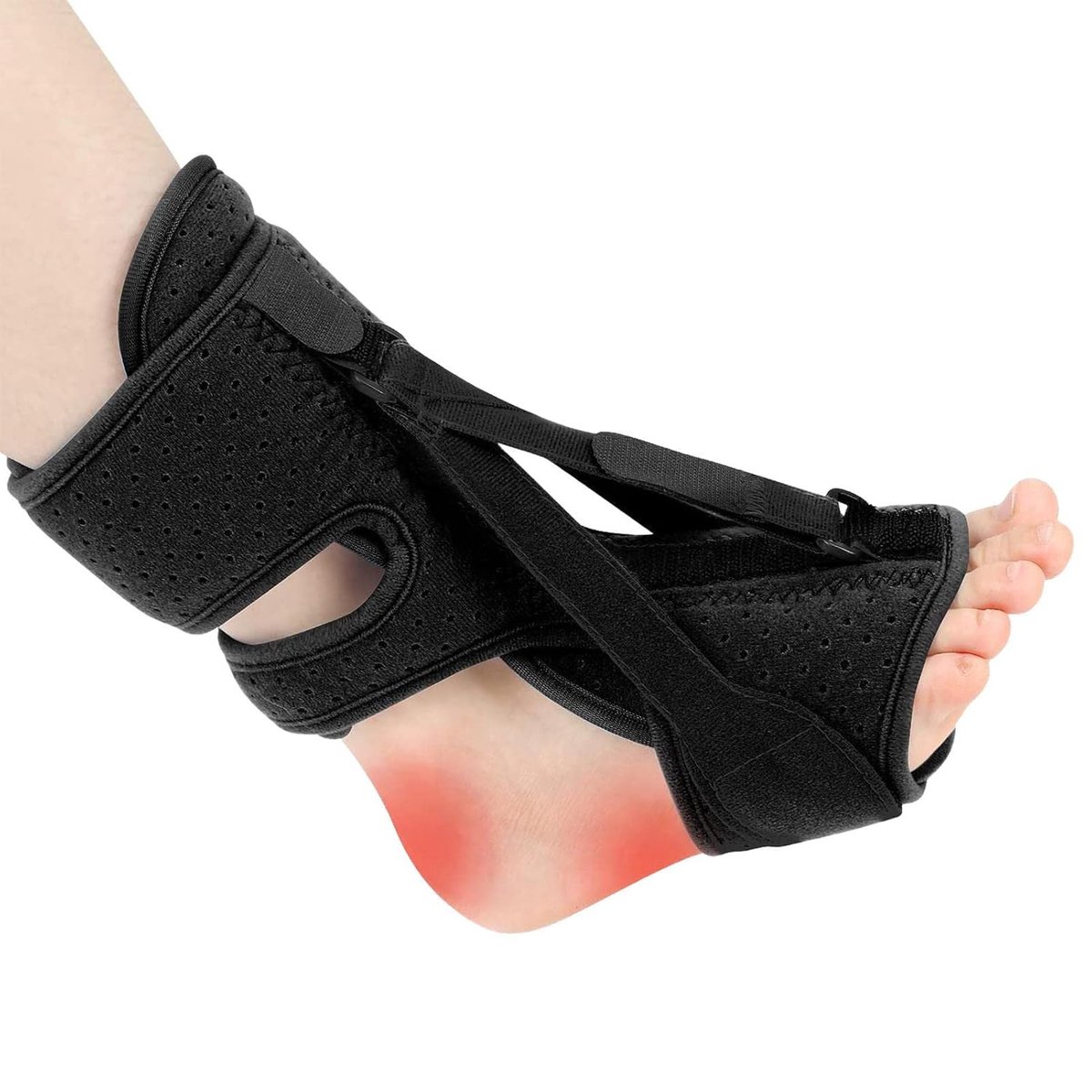 Night splint - Heel spur orthosis - Achilles tendon orthosis - Splint - Strasbourg sock - Achilles tendon - Extra support - Black — image 4