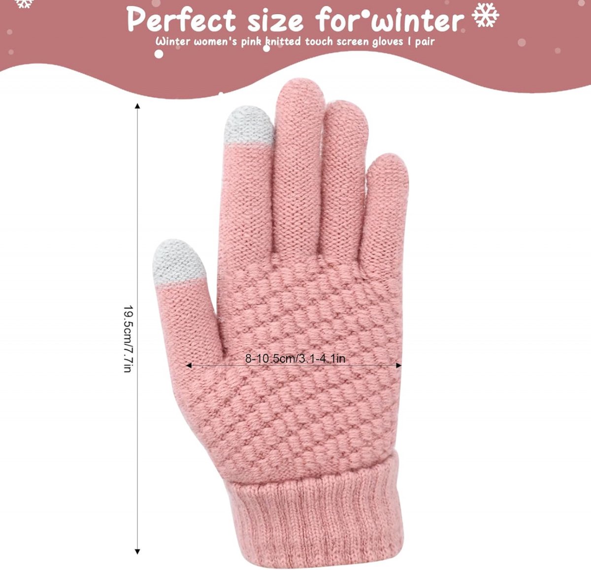 Women's Gloves - Glove - Touchscreen Gloves - Men's Gloves - Warm Gloves - Winter Gloves - Full Finger Knitted Gloves - Windproof Gloves - Splashproof Gloves — image 2