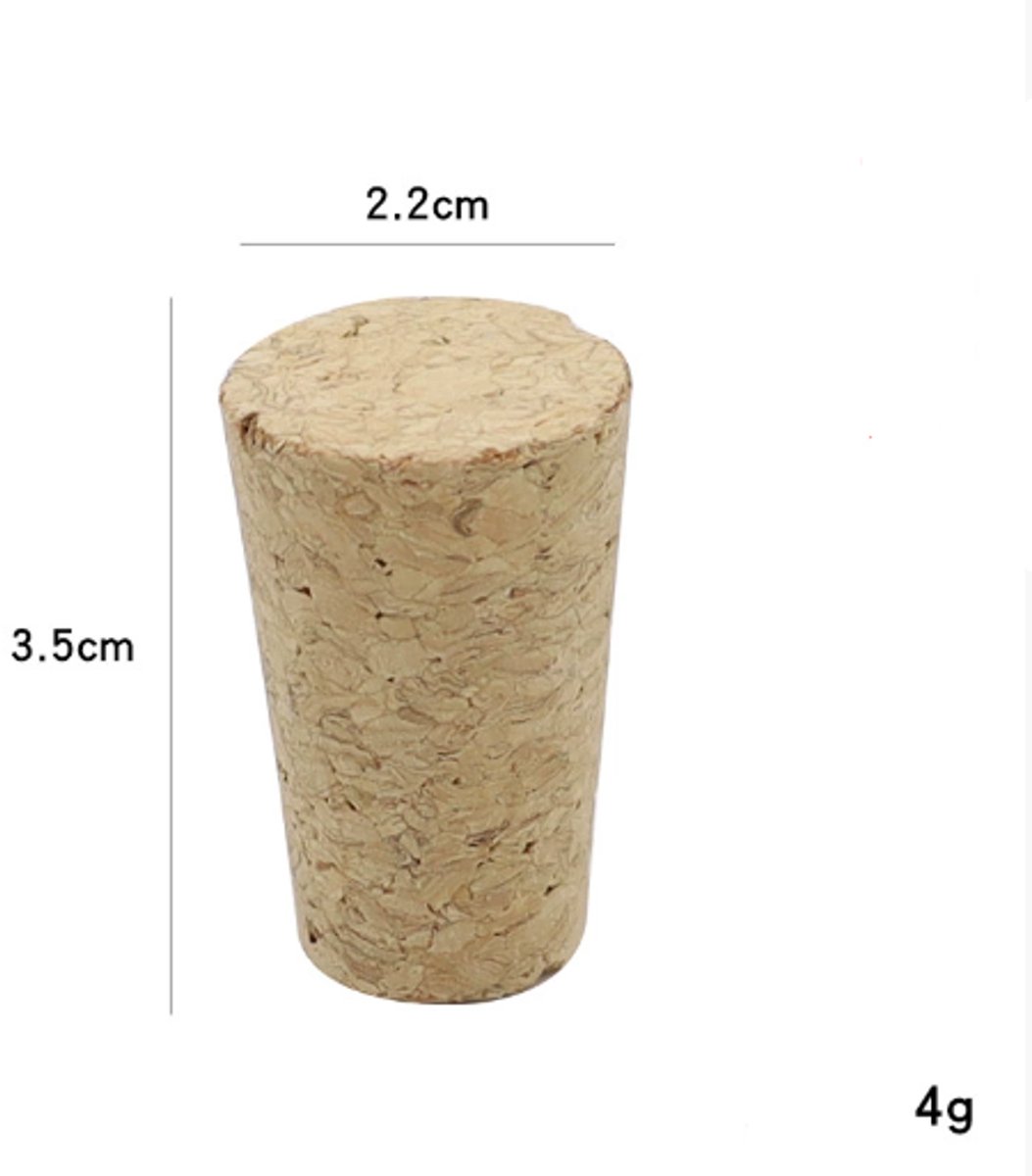 10 pcs tapered corks made of natural cork, wooden wine/beer bottle stopper, cork, natural cork — image 4