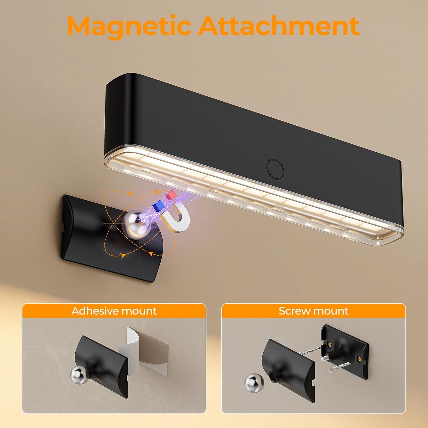 Battery Operated Wall Sconce Set of 2 Wireless Wall Lamp with Remote Control & Touch Control Rechargeable LED Wall Lights 3 Color Temperatures 360° Rotatable — image 4