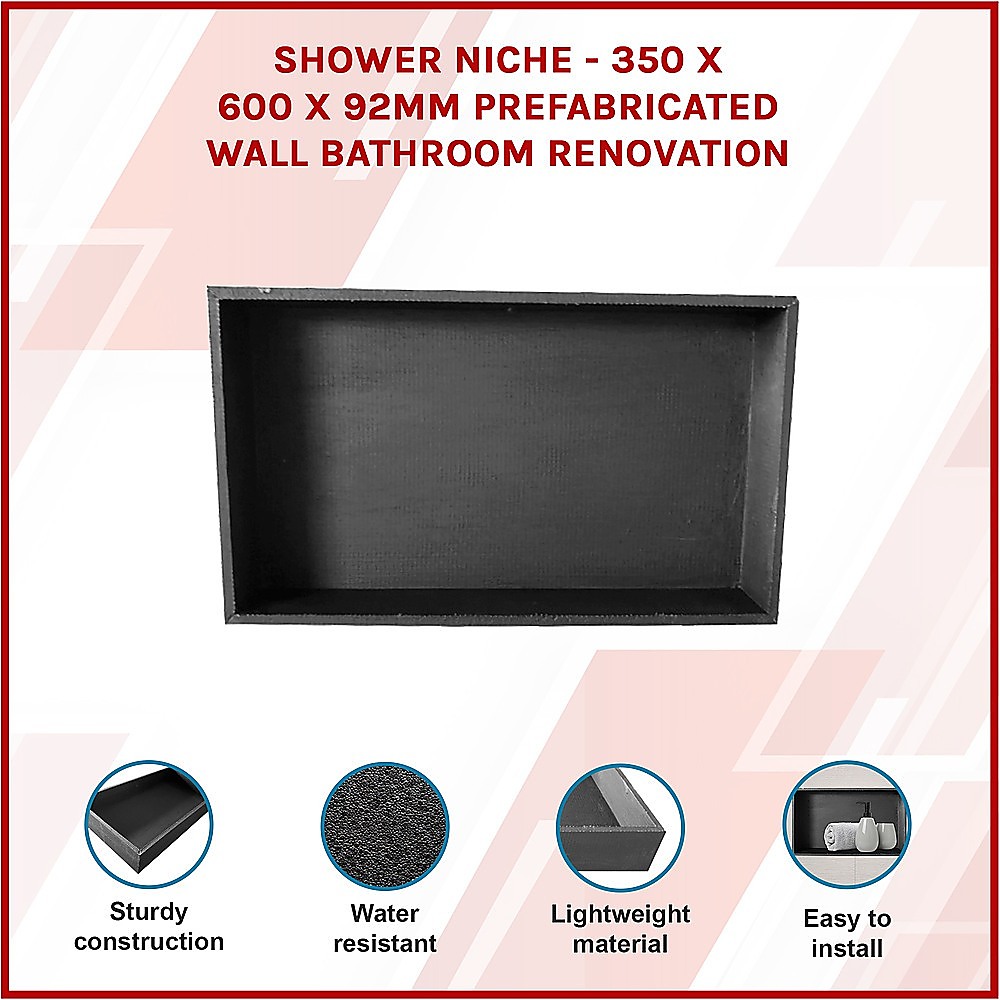 Shower Niche - 350 x 600 x 92mm Prefabricated Wall Bathroom Renovation โ image 3