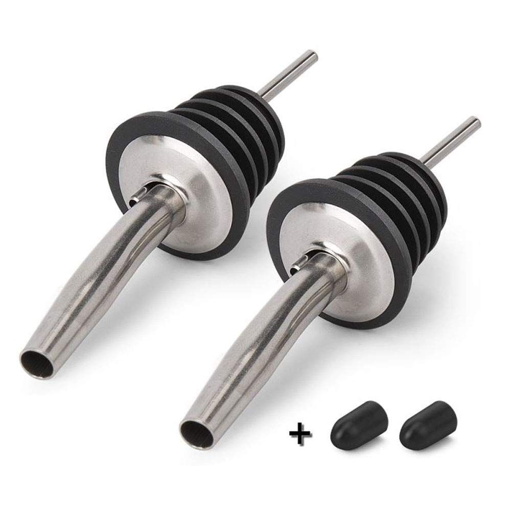 6PCS Stainless Steel Pourers, Speed Wine Bottle Pourer, Olive Oil and Vinegar Tapered Stopper Spout, Suitable for About Bottle Mouth — image 2