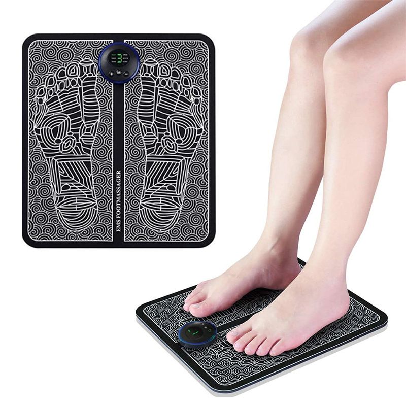 Foot Stimulator foot massager for pain relief improve and facilitate muscle performance EMS Foot Stimulator, Black