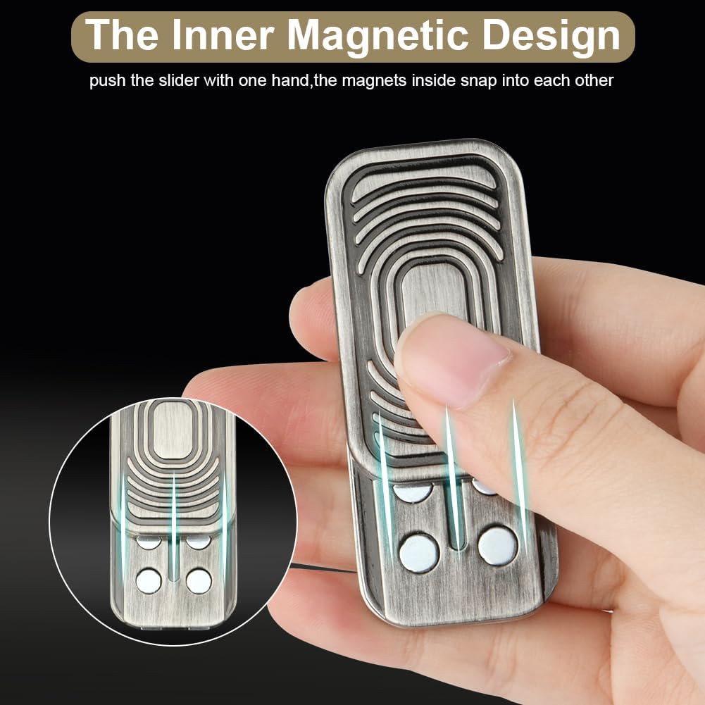 Metal Fidget Slider Toy, EDC Fidget Toy for Adults, Stress Relief for Anxiety — image 3